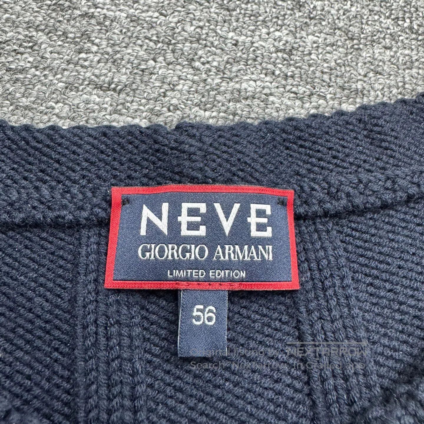 Armani Armani Embroidered letter wool knit sweater| Size US 40 / EU 56 - 3 Thumbnail