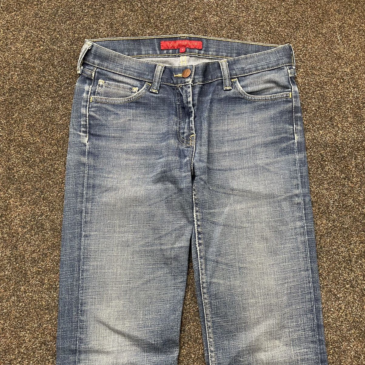 Vintage Y2K Baggy Bootcut Distressed Light Wash Jeans Streetwear Size 30" / US 8 / IT 44 - 4 Thumbnail