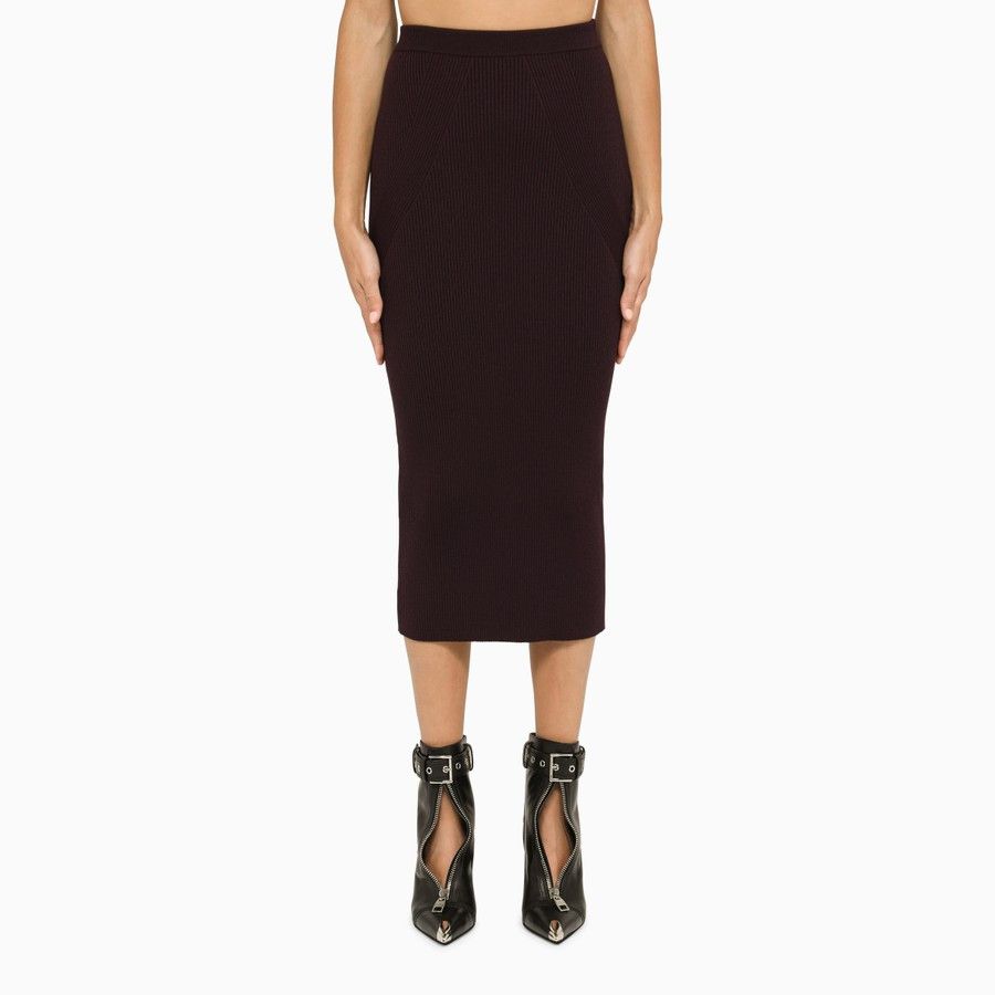 image of Alexander Mcqueen O1D2Blof01223 Skirt In Purple, Women's (Size 34)