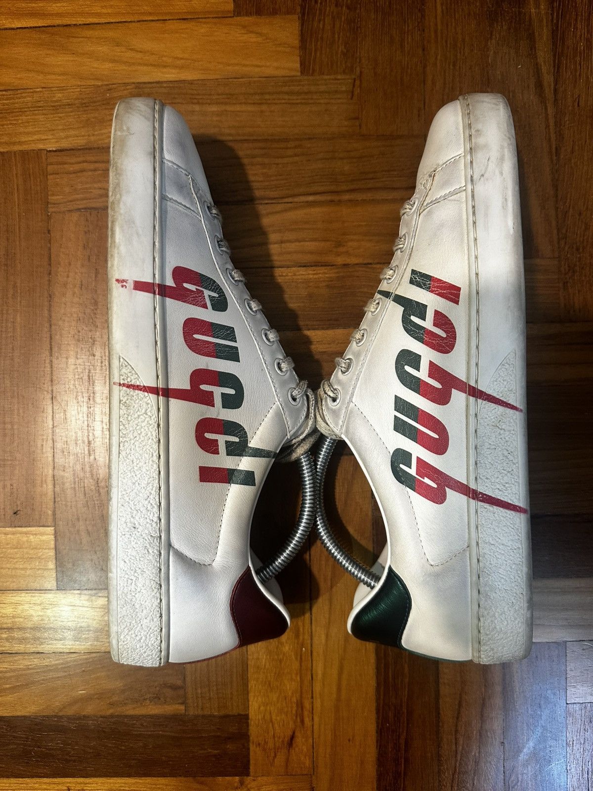 Gucci Gucci Ace Blade Distressed Sneaker Size US 8.5 / EU 41-42 - 1 Thumbnail