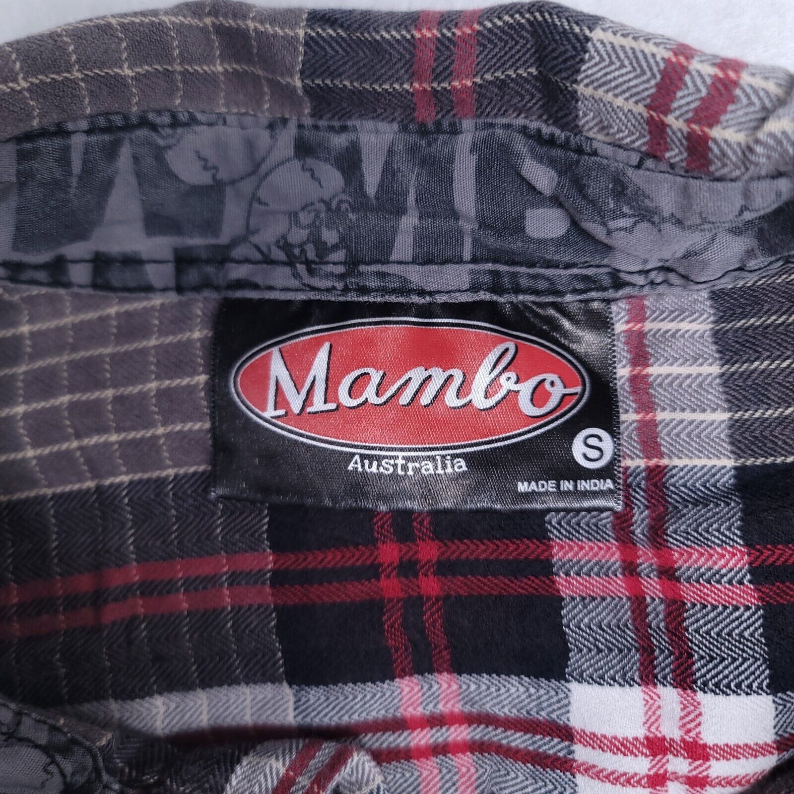 Mambo Mambo Tartan Flannel Casual Shirt Mens Size Small S Gray Red Size US S / EU 44-46 / 1 - 3 Thumbnail