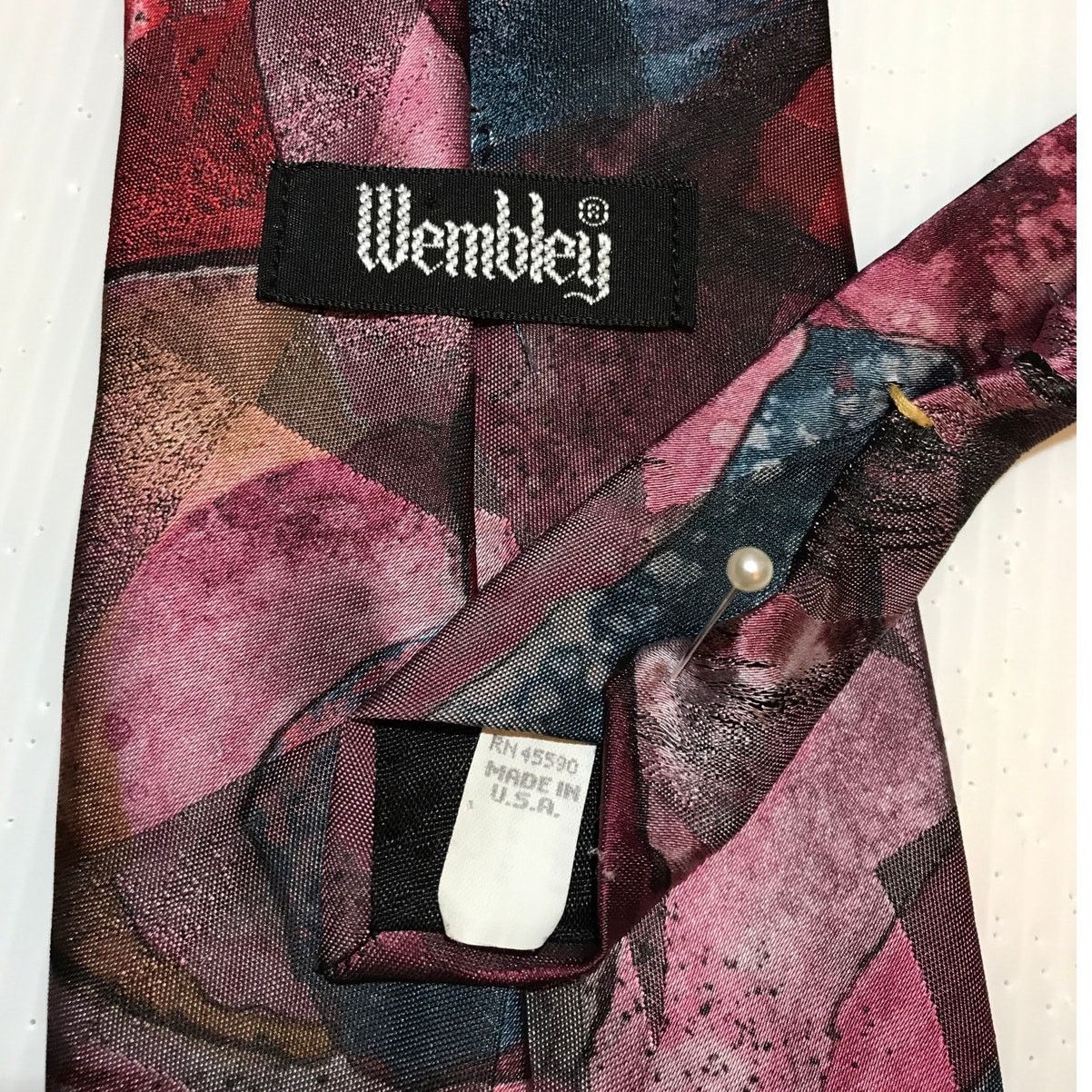 Other Wembley Abstract Classic Wide Men Necktie Size ONE SIZE - 4 Thumbnail