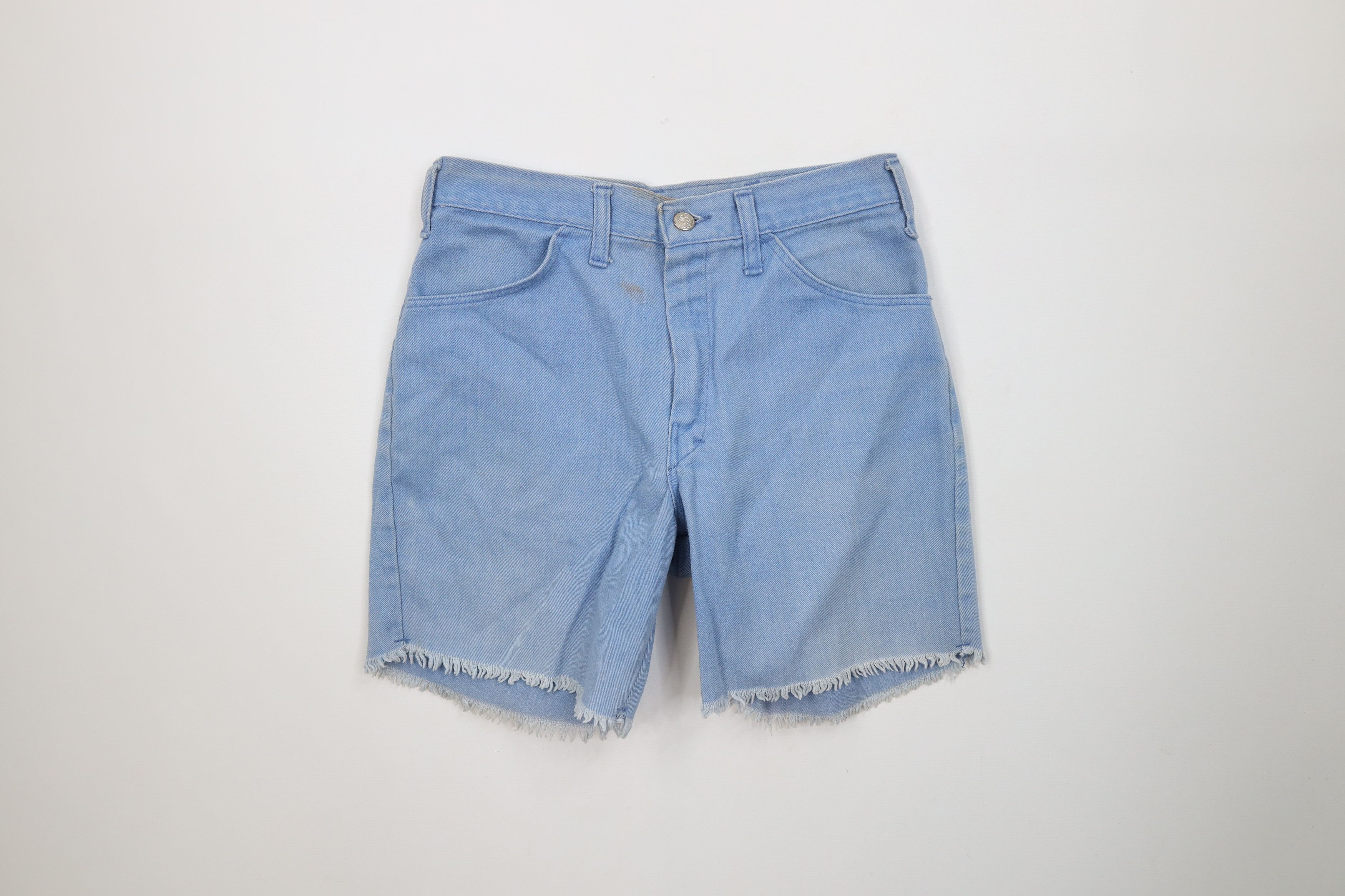 Vintage 70s Streetwear Denim Jean Short Shorts Blue USA