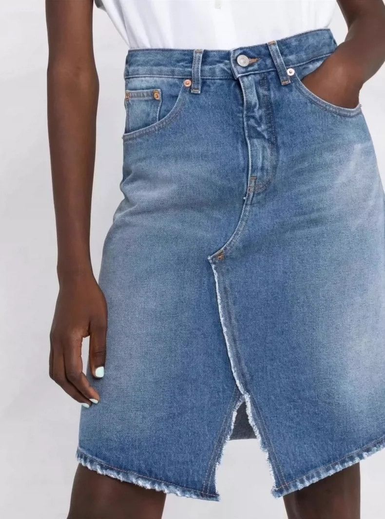 Maison Margiela Maison Margiela Denim stitching structure short skirt Size 25" / US 0 / IT 36 - 7 Thumbnail
