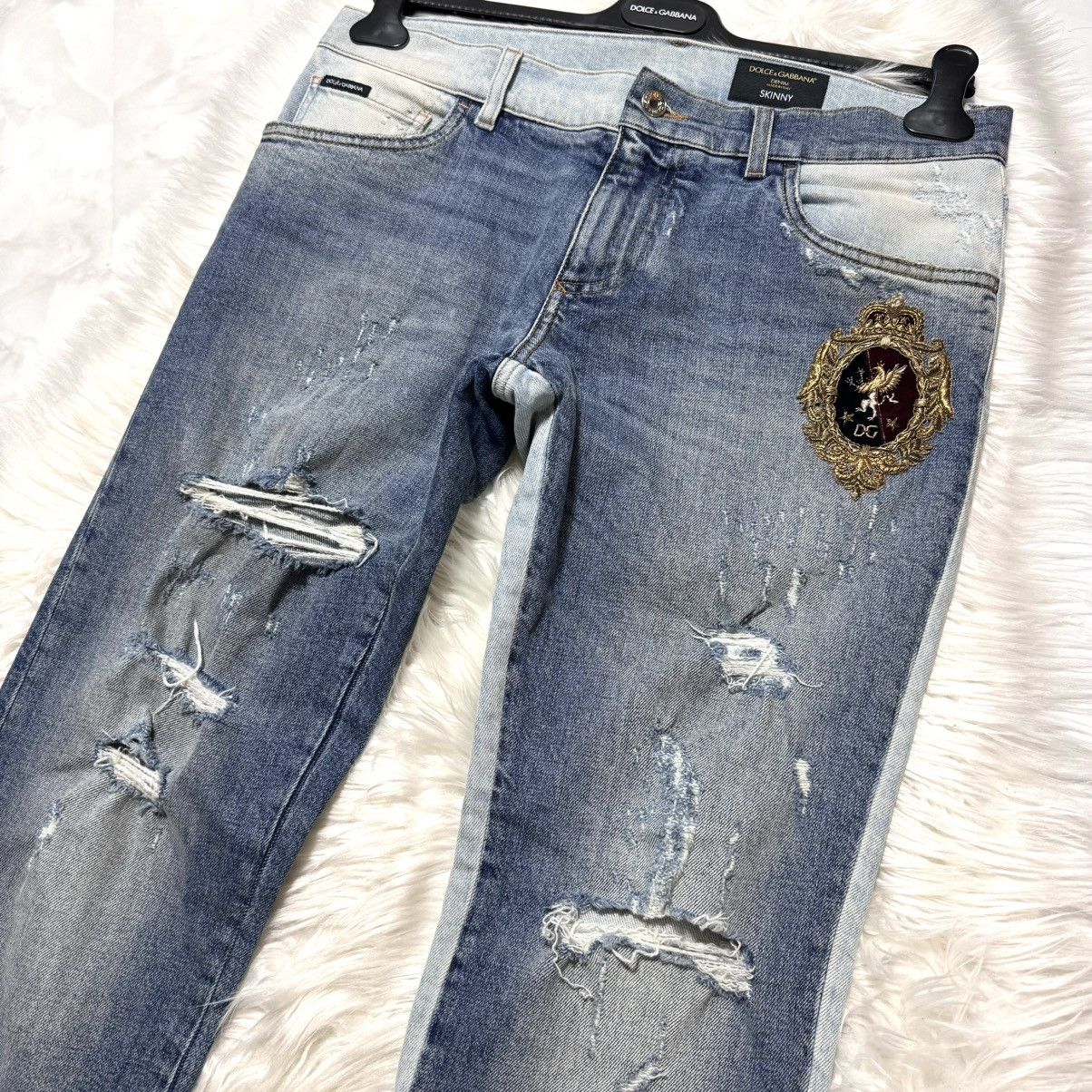 Dolce & Gabbana Dolce & Gabbana antique mirror patchwork denim pants jeans Size US 42 / EU 58 - 6 Thumbnail