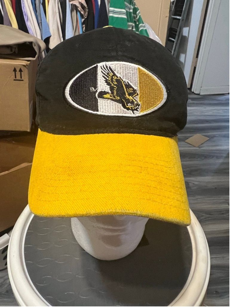 Starter Men's Starter Black Yellow Mizzou Eagle Logo Snapback Hat Size ONE SIZE - 1 Thumbnail