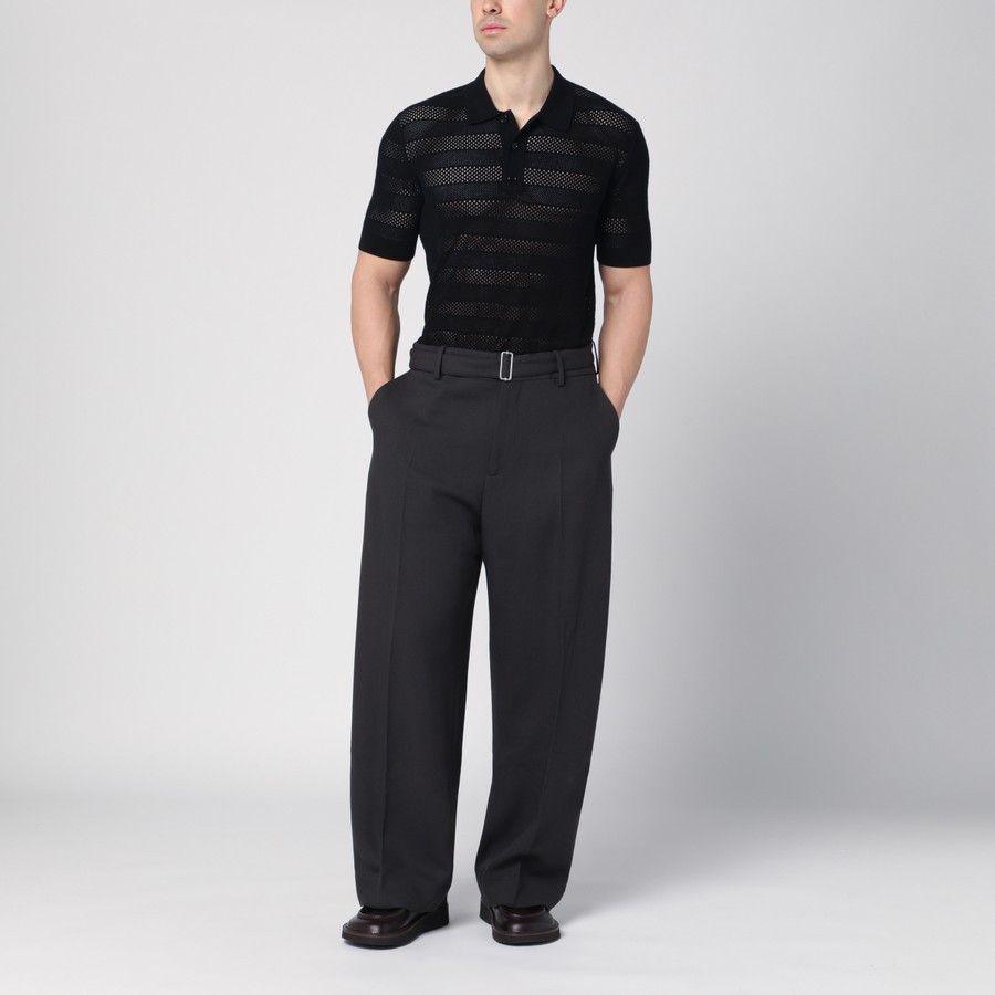 Dries Van Noten o1d2blof0225 Polo Shirt in Black Size US M / EU 48-50 / 2 - 2 Thumbnail
