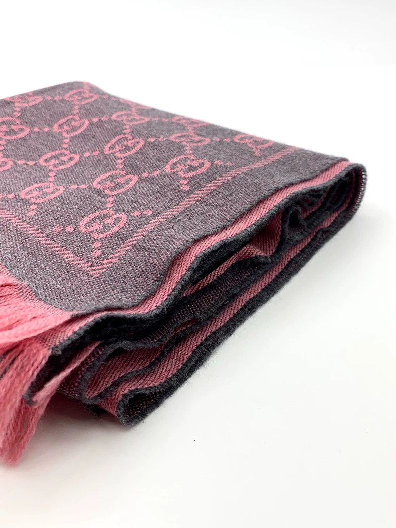 Gucci Gucci Gray and pink color block logo double G full print do Size ONE SIZE - 2 Thumbnail