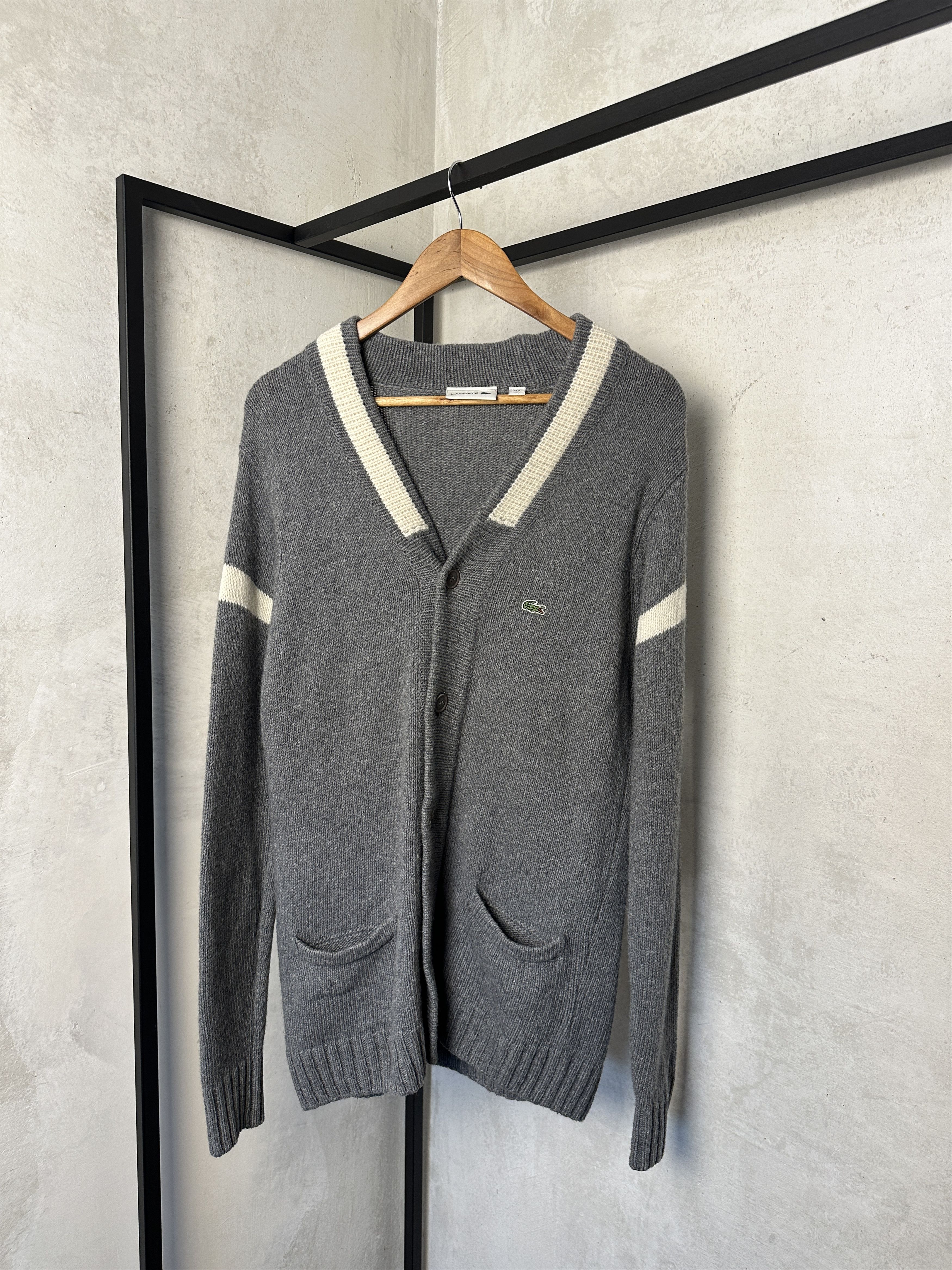 Lacoste Vintage Lacoste Wool Cardigan Size US L / EU 52-54 / 3 - 2 Thumbnail
