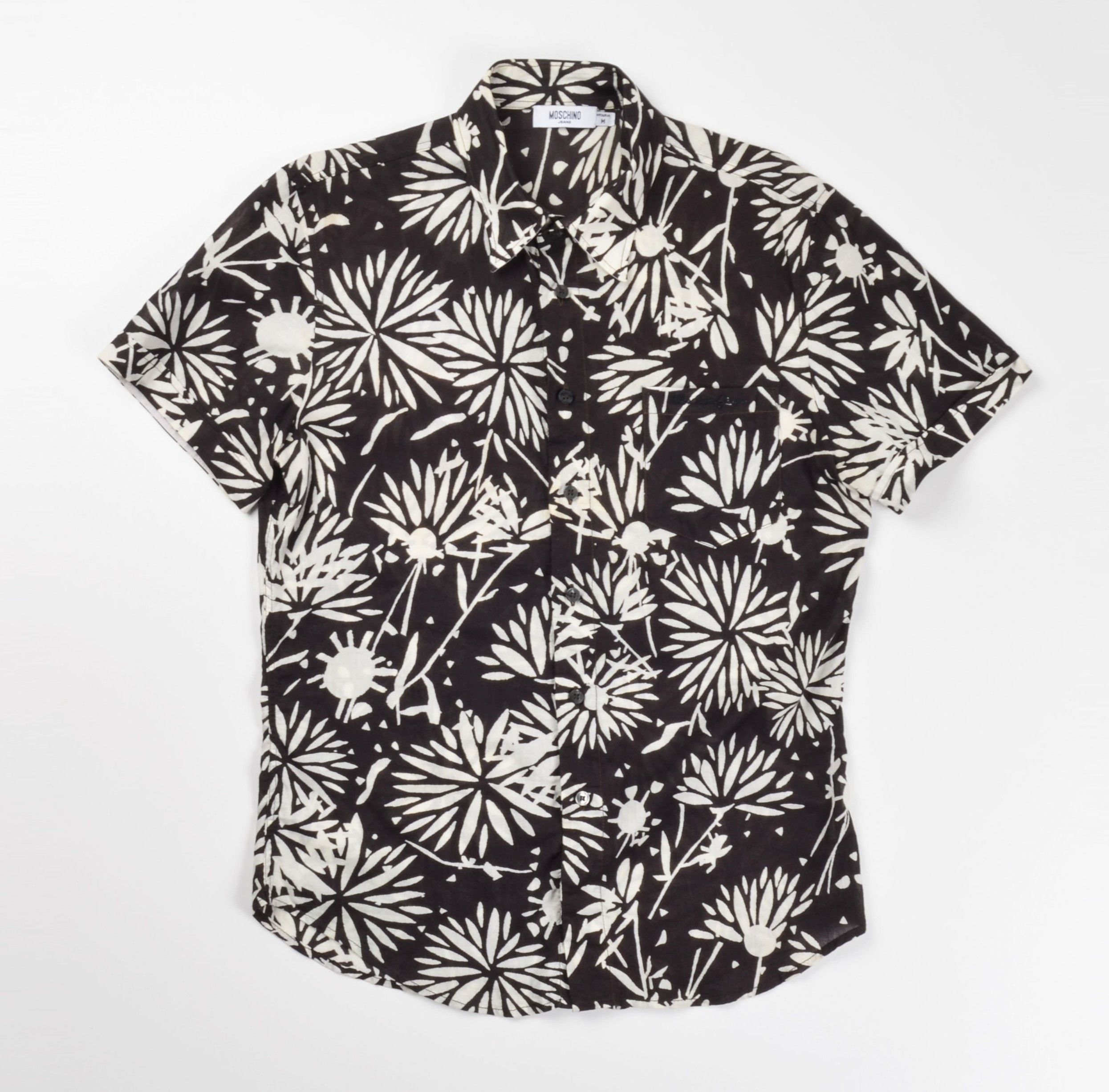 Moschino Vintage Moschino 90's Floral Short Sleeve Shirt Size US M / EU 48-50 / 2 - 1 Thumbnail