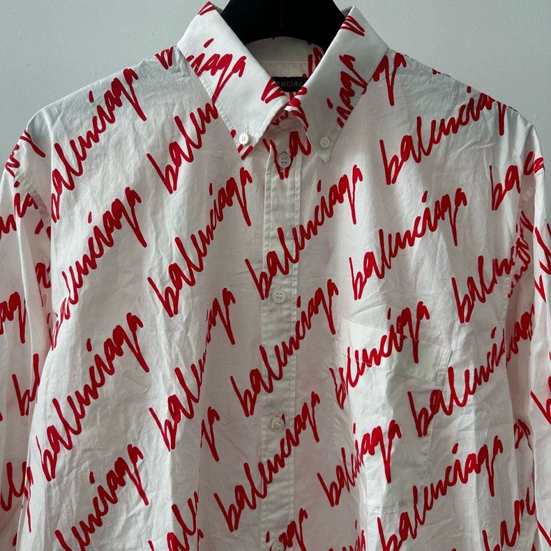 Balenciaga Balenciaga SS23 New printed long-sleeve shirt with full cur Size XS / US 0-2 / IT 36-38 - 3 Thumbnail