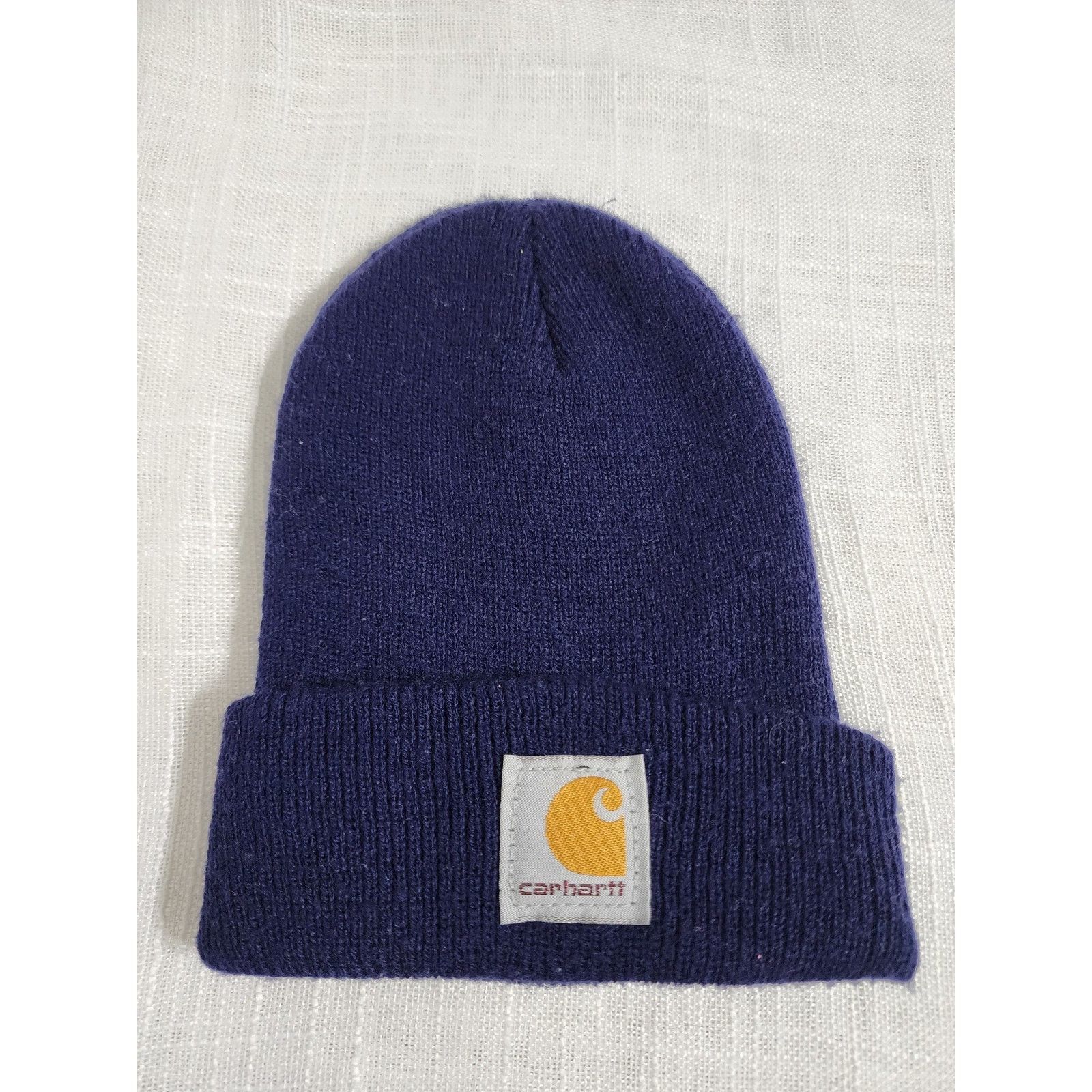 Carhartt Carhartt Knit Beanie Navy infant/toddler Solid Pattern Size ONE SIZE - 1 Thumbnail