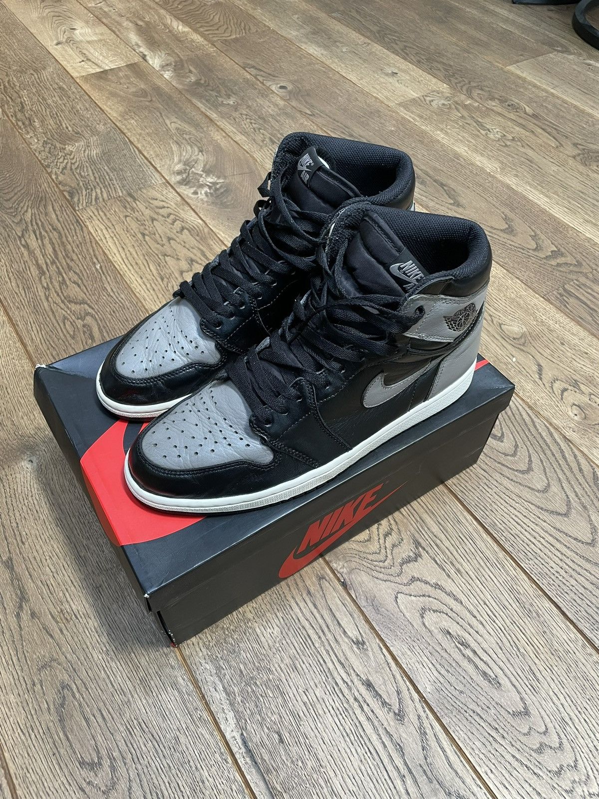 Nike Nike air jordan 1 high shadow black/medium grey-white Size US 11.5 / EU 44-45 - 1 Thumbnail
