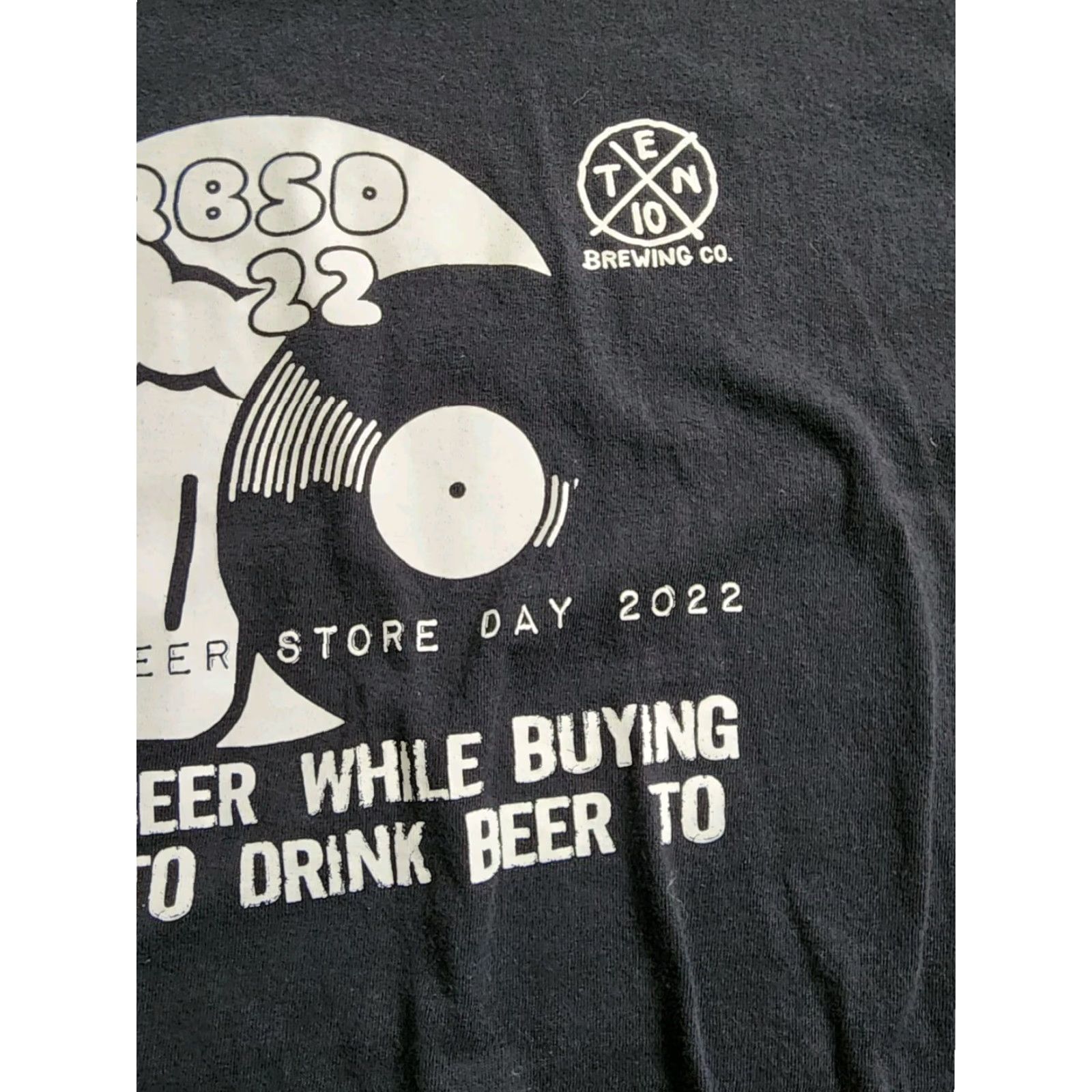 Gildan Mens XL Record Store Day Funny Drinking Beer T Shirt Ten10 Brewing Orlando FL Size US XL / EU 56 / 4 - 3 Thumbnail