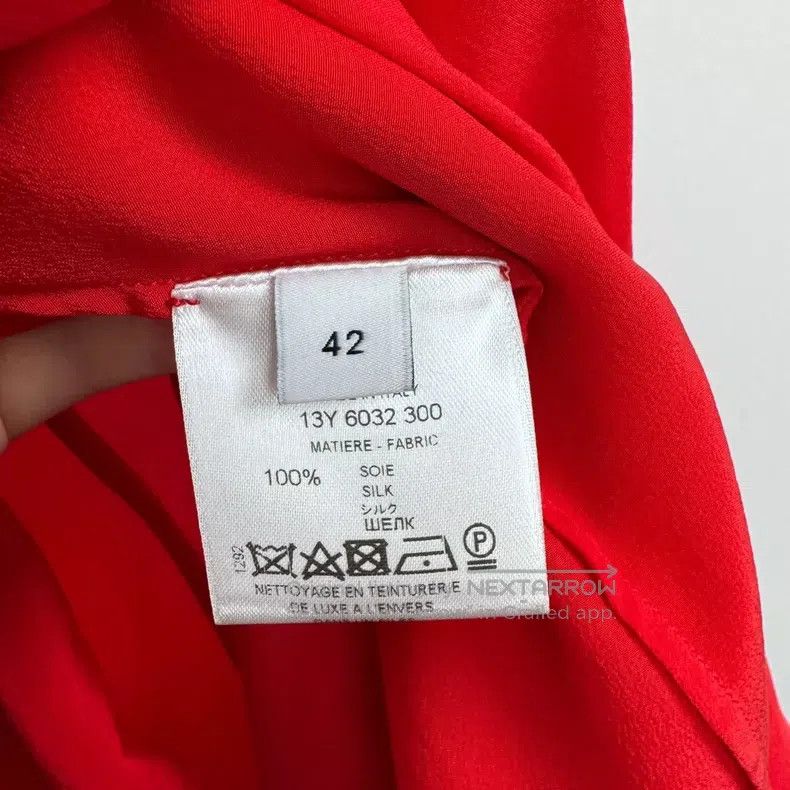 Givenchy Givenchy Size42 Red Wild Silk Long-Sleeve Shirt Size 42 Size US M / EU 48-50 / 2 - 6 Thumbnail