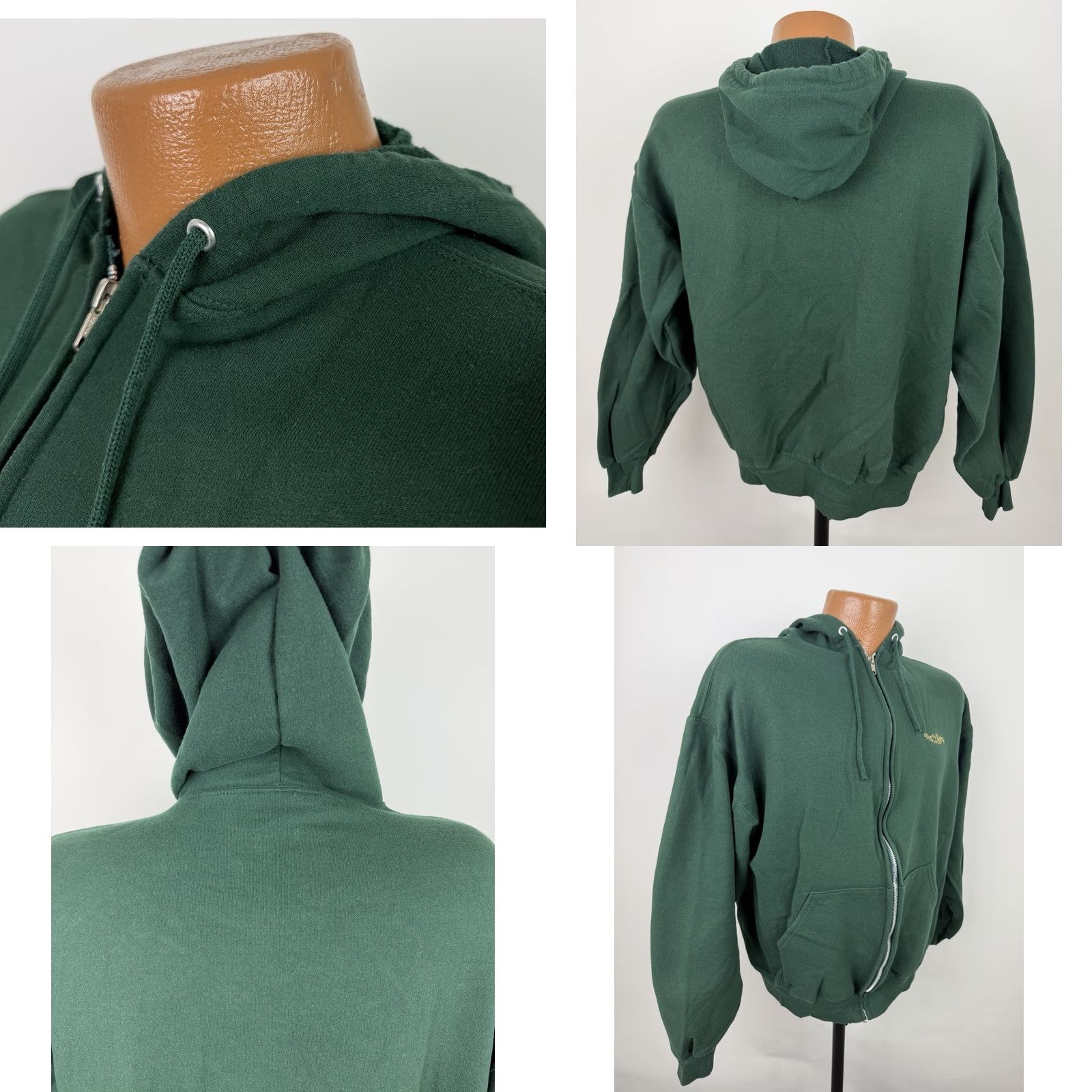 Jerzees JERZEES Hoodie Mens Medium Forest Green Full Zip Size US M / EU 48-50 / 2 - 8 Thumbnail