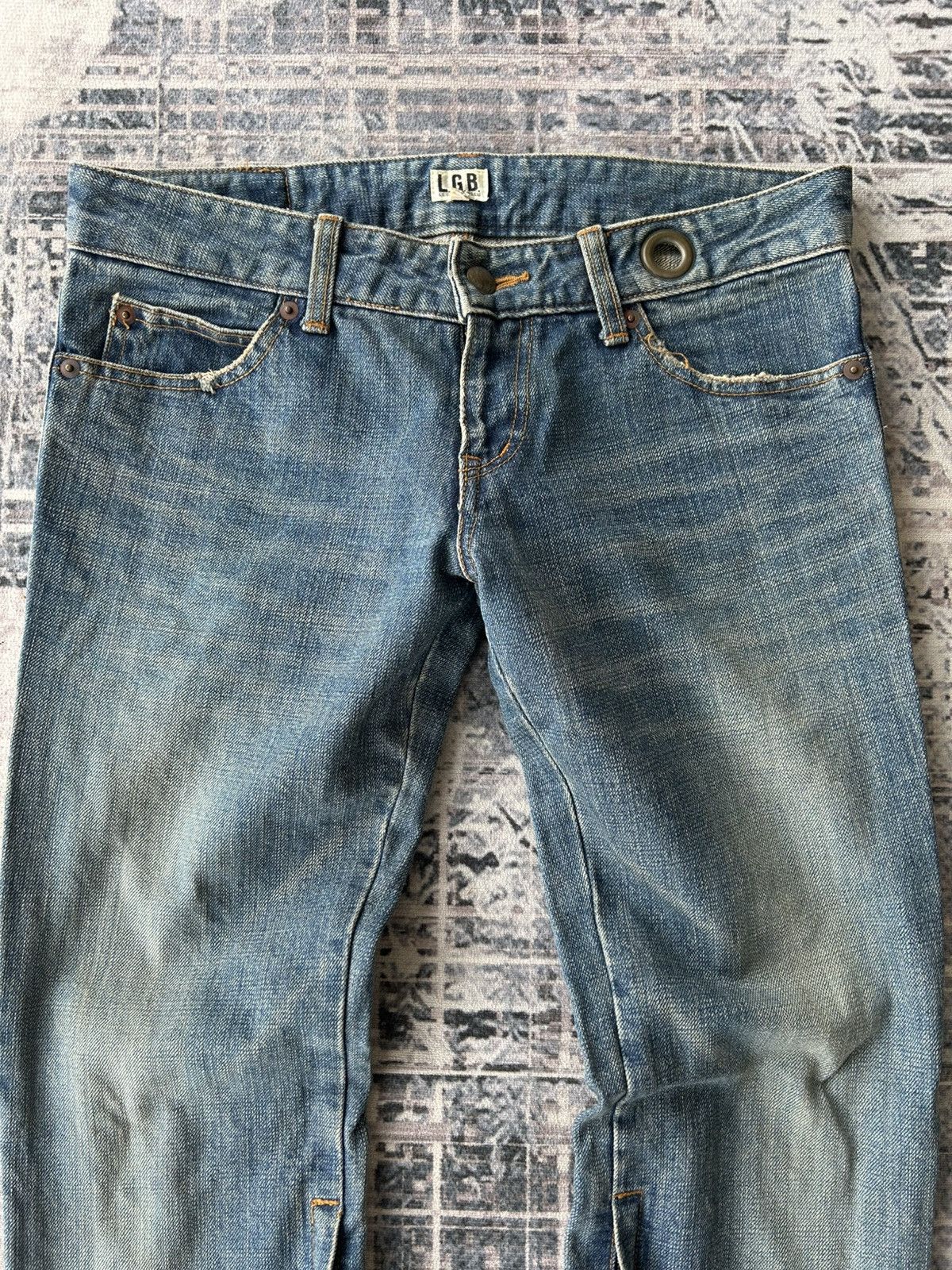 Le Grande Bleu (L.G.B.) LGB Rockstar Zipper Jeans Size US 30 / EU 46 - 13 Thumbnail