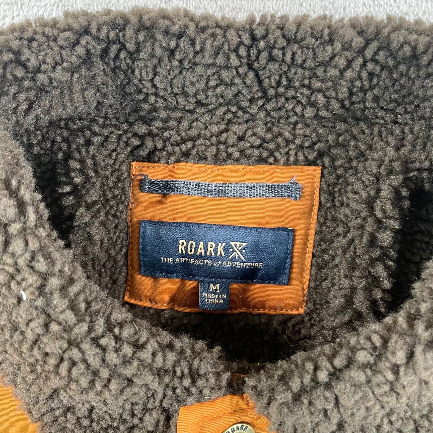 Roark Roark Hebrides Jacket Medium M Brown Cotton Blend Lined High Pile Fleece Snap Buttons NWT Mens Military Jacket Pockets Winter Fall Spring Size US M / EU 48-50 / 2 - 2 Thumbnail