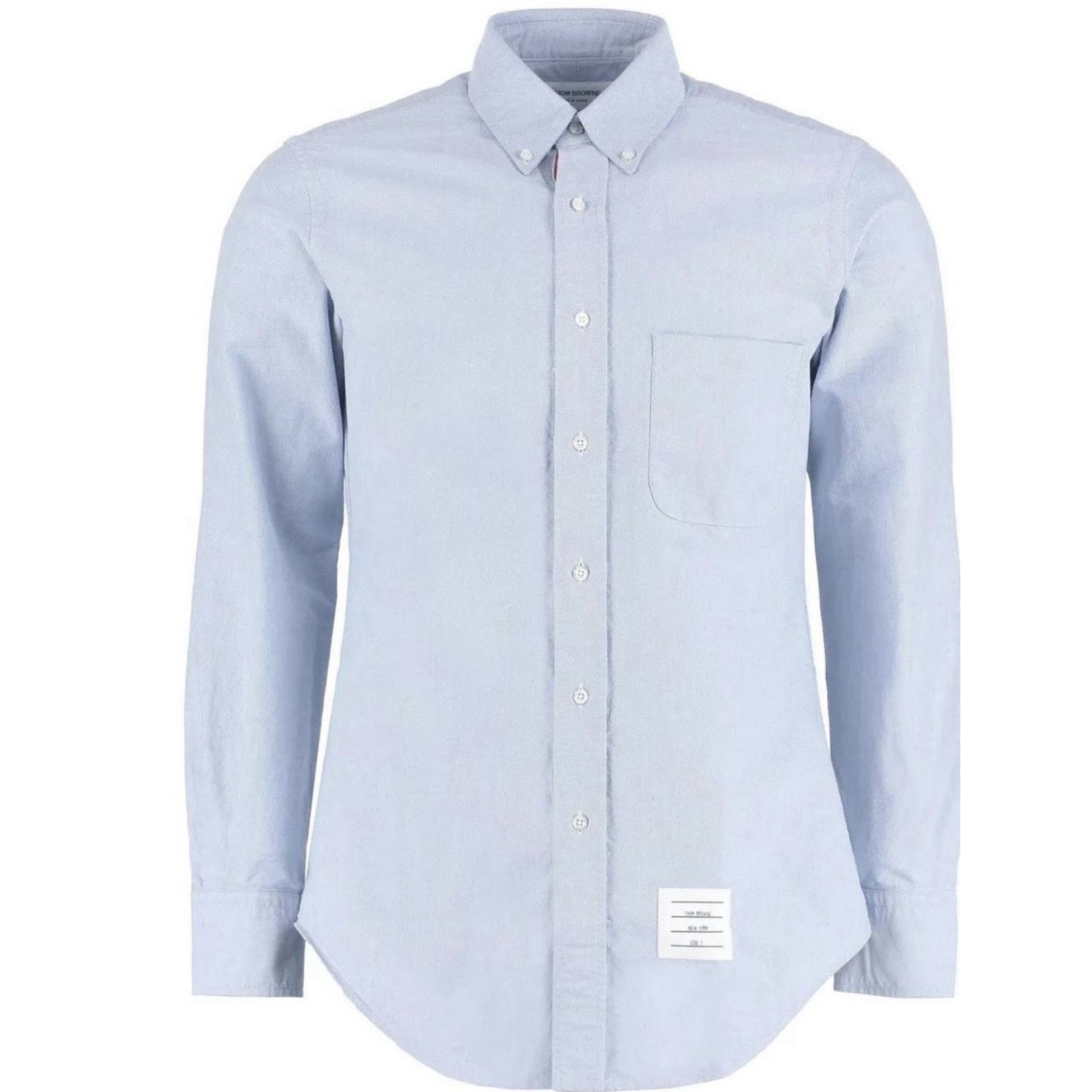 Thom Browne NWT Thom Browne Blue Oxford RWB Grosgrain Placket Shirt TB1 Size US S / EU 44-46 / 1 - 1 Thumbnail