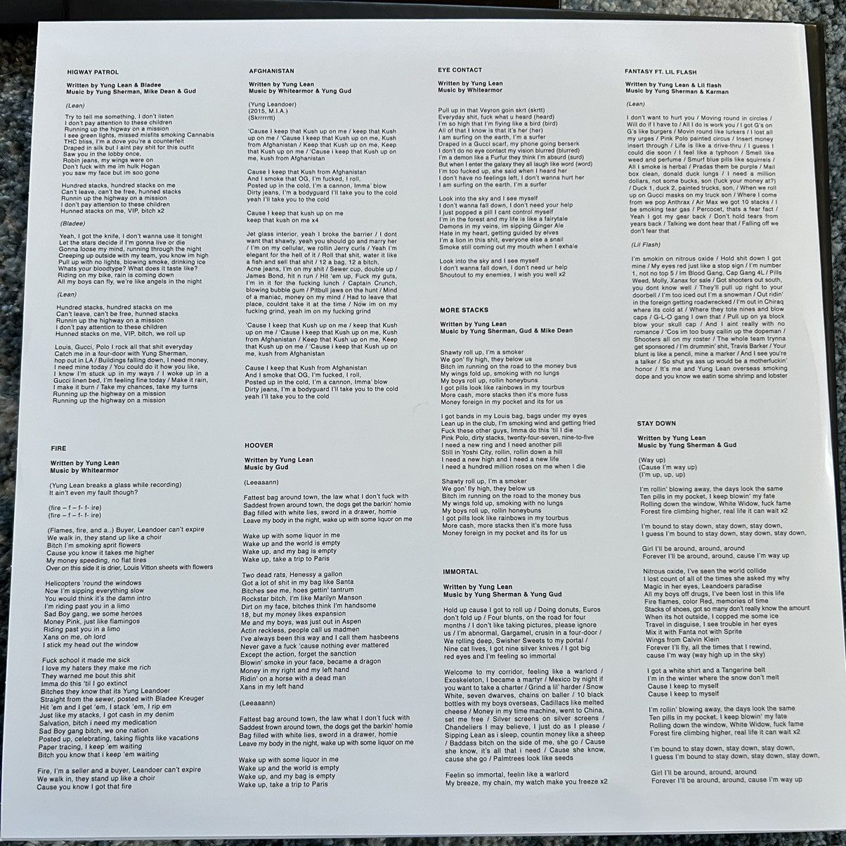 Sad Boys × Yung Lean YEAR0001 x ORMOLYCKA CHAPTER 1 ViNYL RECORD CASSETTE BOX SET Size ONE SIZE - 20 Thumbnail