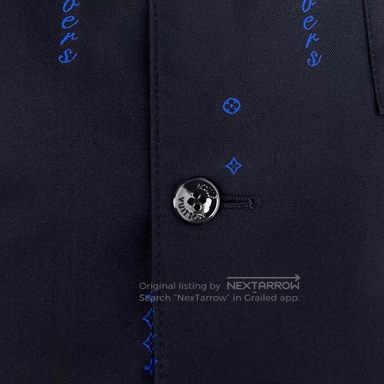 Louis Vuitton Louis Vuitton FW25 New Blue Black/Navy Dark Embroidered Tr Size US L / EU 52-54 / 3 - 6 Thumbnail
