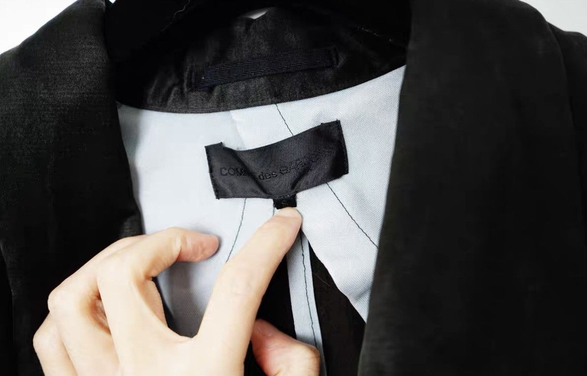 Comme des Garcons Comme des Garçons Silk Blend Draped Curved Sleeve Jacket Size US S / EU 44-46 / 1 - 8 Thumbnail