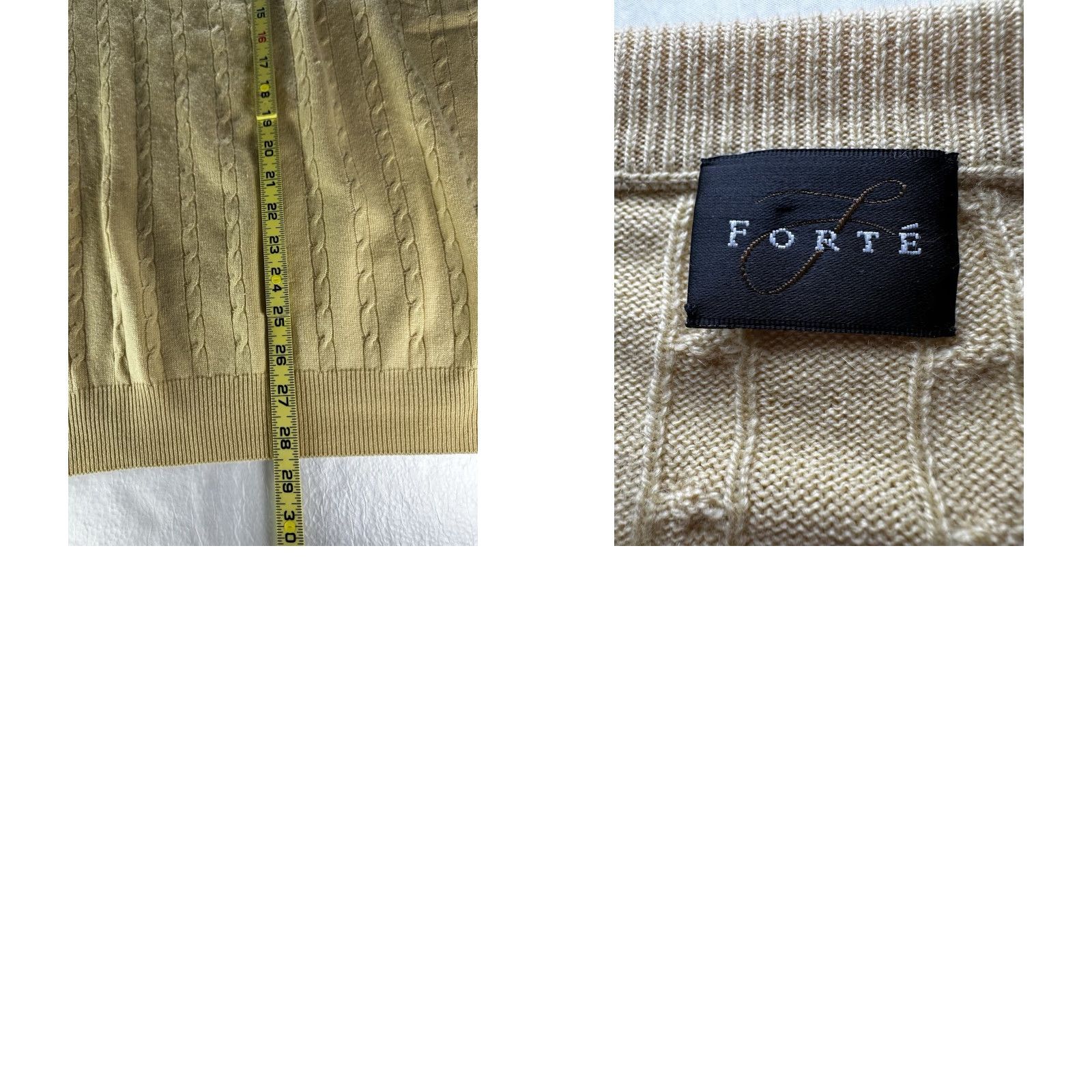 Vintage Forté Cable Knit Sweater Mens Large XL Cashmere Silk Blend Lightweight Soft Black Crew Neck Pullover Cardigan Style Size US XL / EU 56 / 4 - 8 Thumbnail