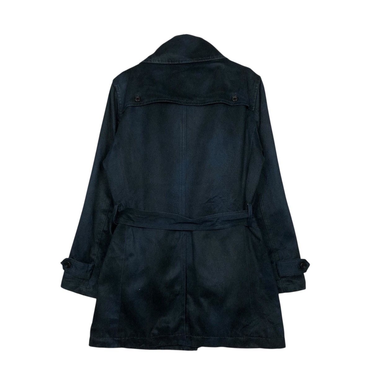 Japanese Brand Tornado Mart Archive Black Denim Trench Coat w/ Belt Size US L / EU 52-54 / 3 - 9 Thumbnail