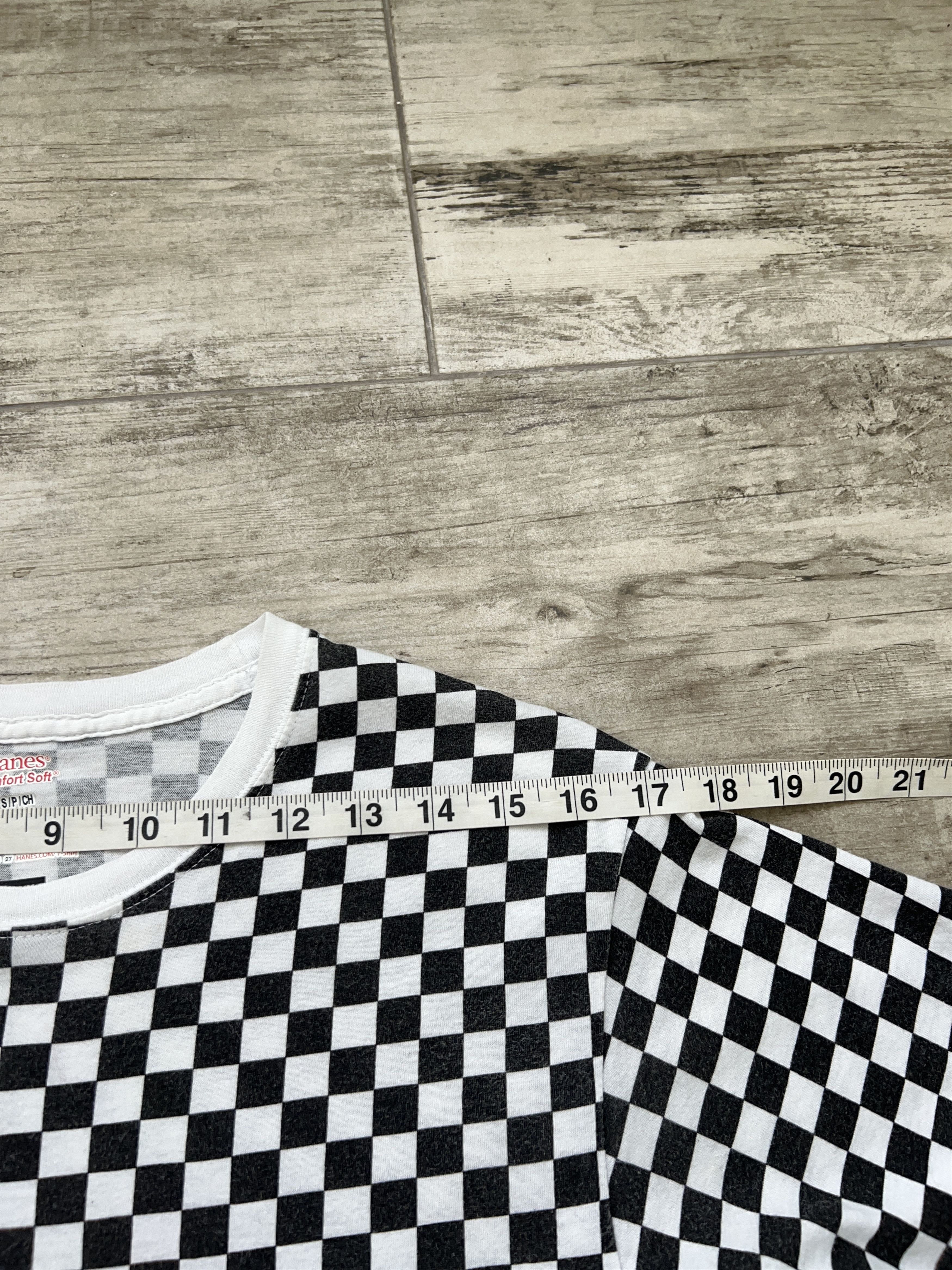 Supreme Mens Hanes White Black Check Cotton T Shirt Tee Size S Size US S / EU 44-46 / 1 - 4 Thumbnail