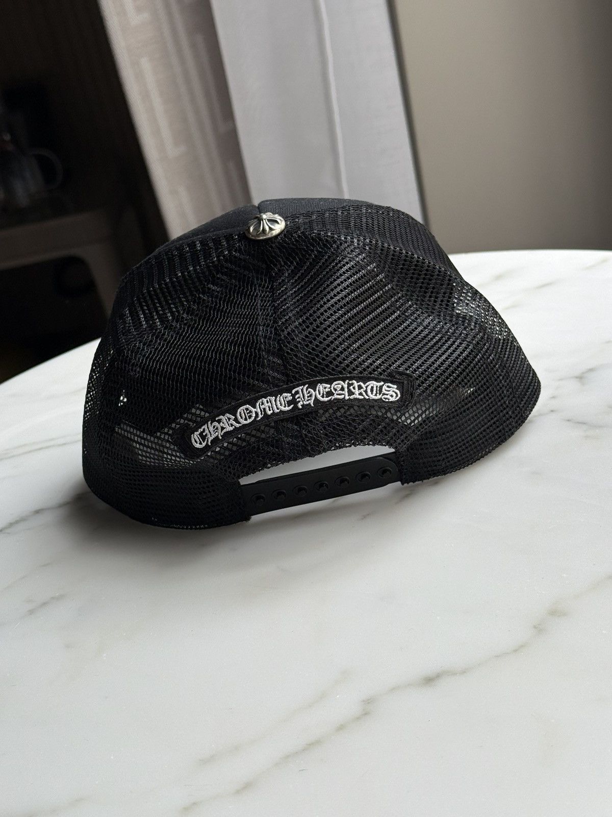 Chrome Hearts C.H Trucker Cross Lether Patch Cap Size ONE SIZE - 3 Thumbnail
