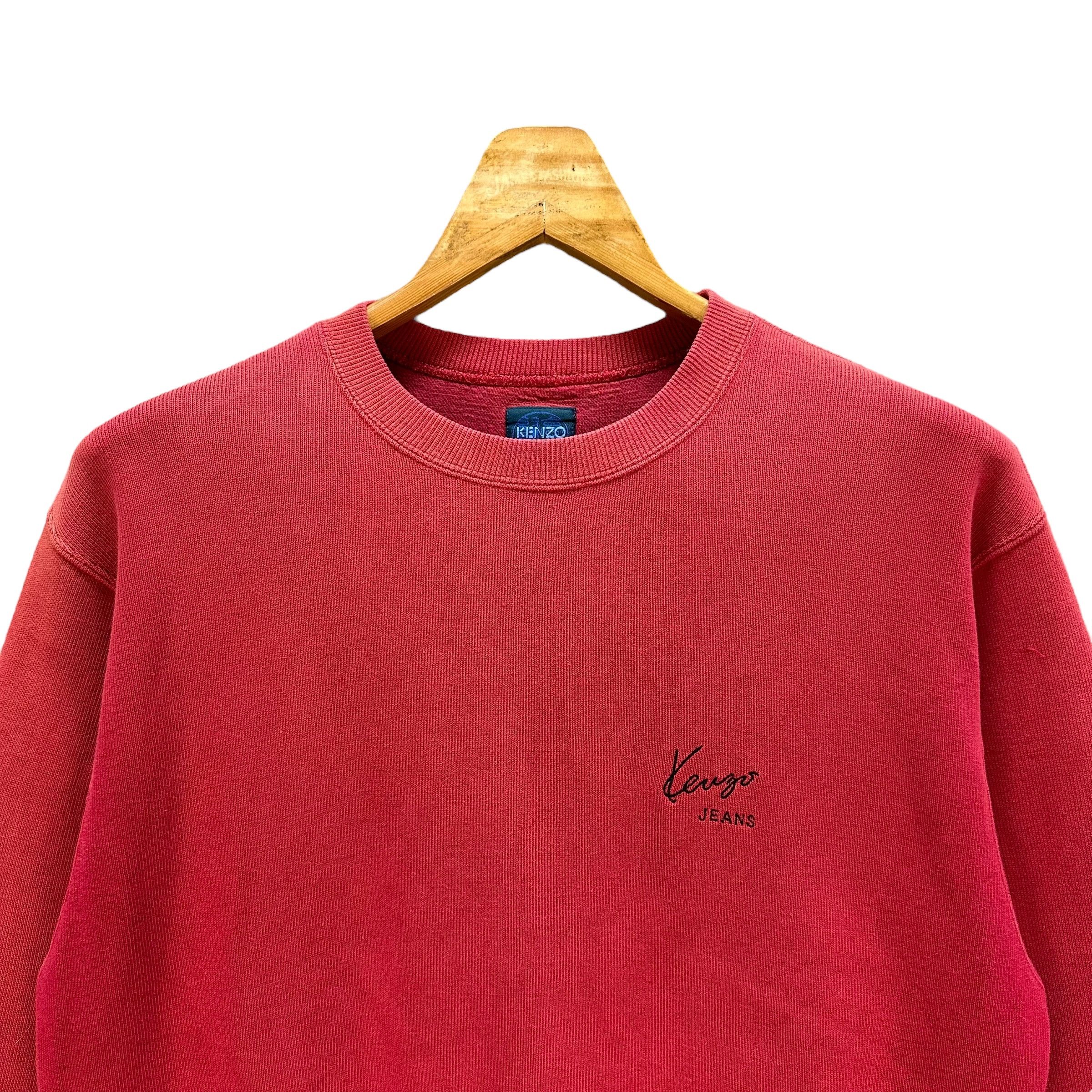 Kenzo KENZO JEANS Embroidery Big Logo Red Sweatshirts #A53-1232 Size US M / EU 48-50 / 2 - 4 Thumbnail