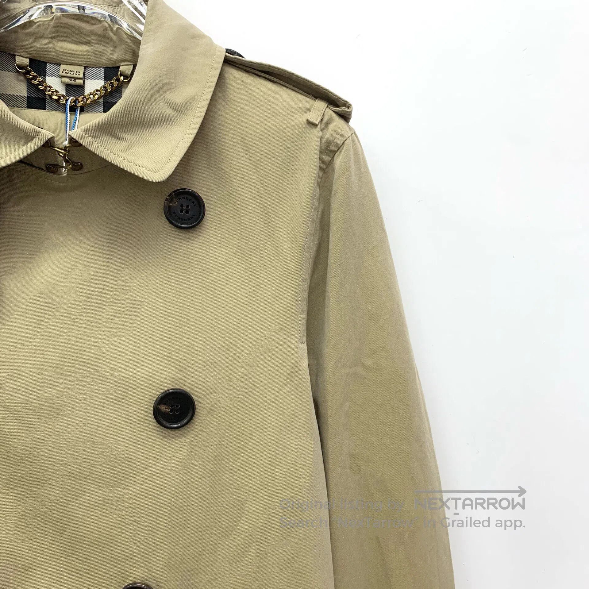 Burberry Burberry Brown Cotton Collar Double-breasted Long Sleeve B Size US S / EU 44-46 / 1 - 3 Thumbnail
