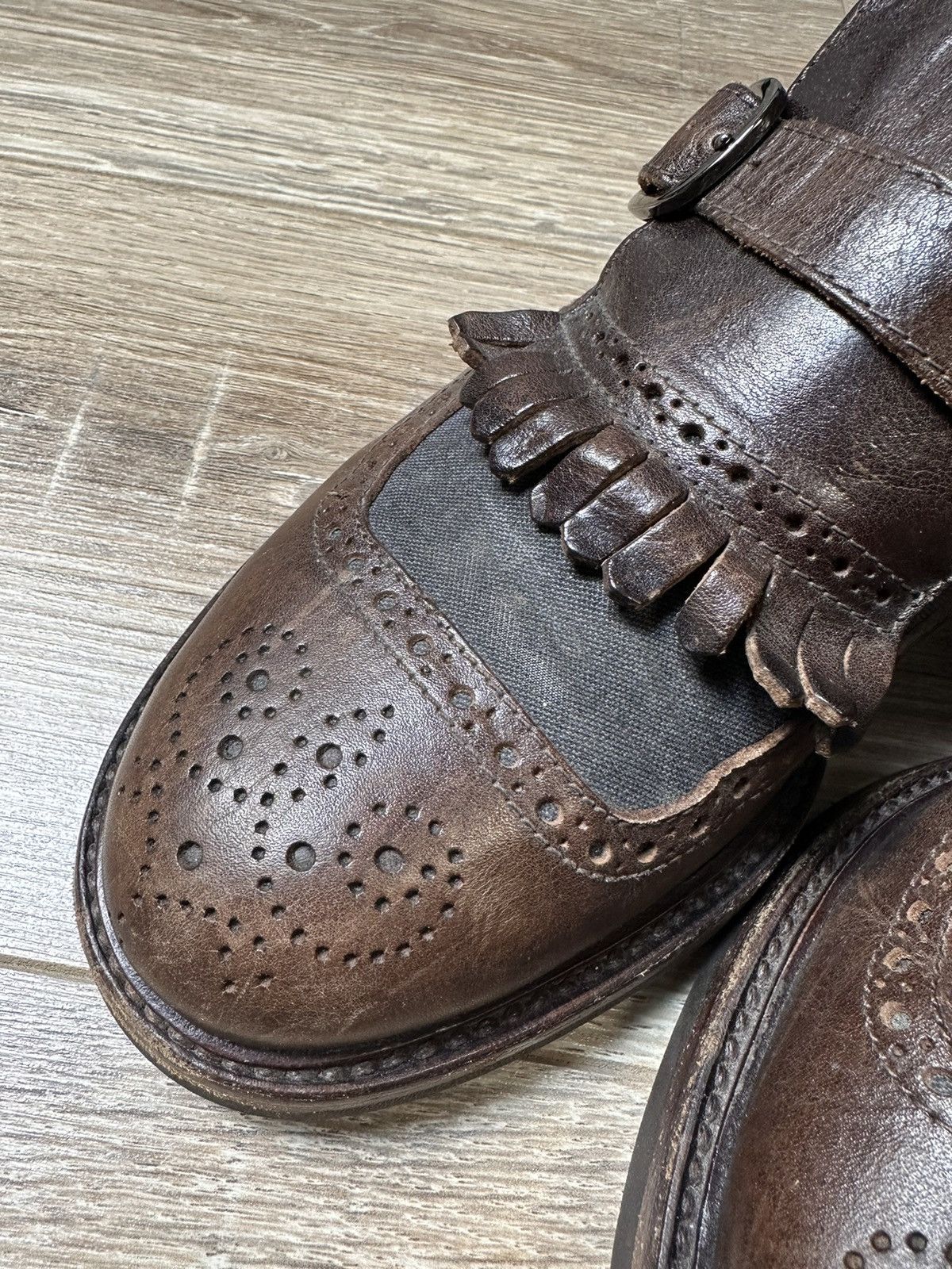 Brunello Cucinelli BRUNELLO CUCINELLI Tassel Monk Strap Brogues Loafers Boots Size US 8 / EU 41 - 10 Thumbnail