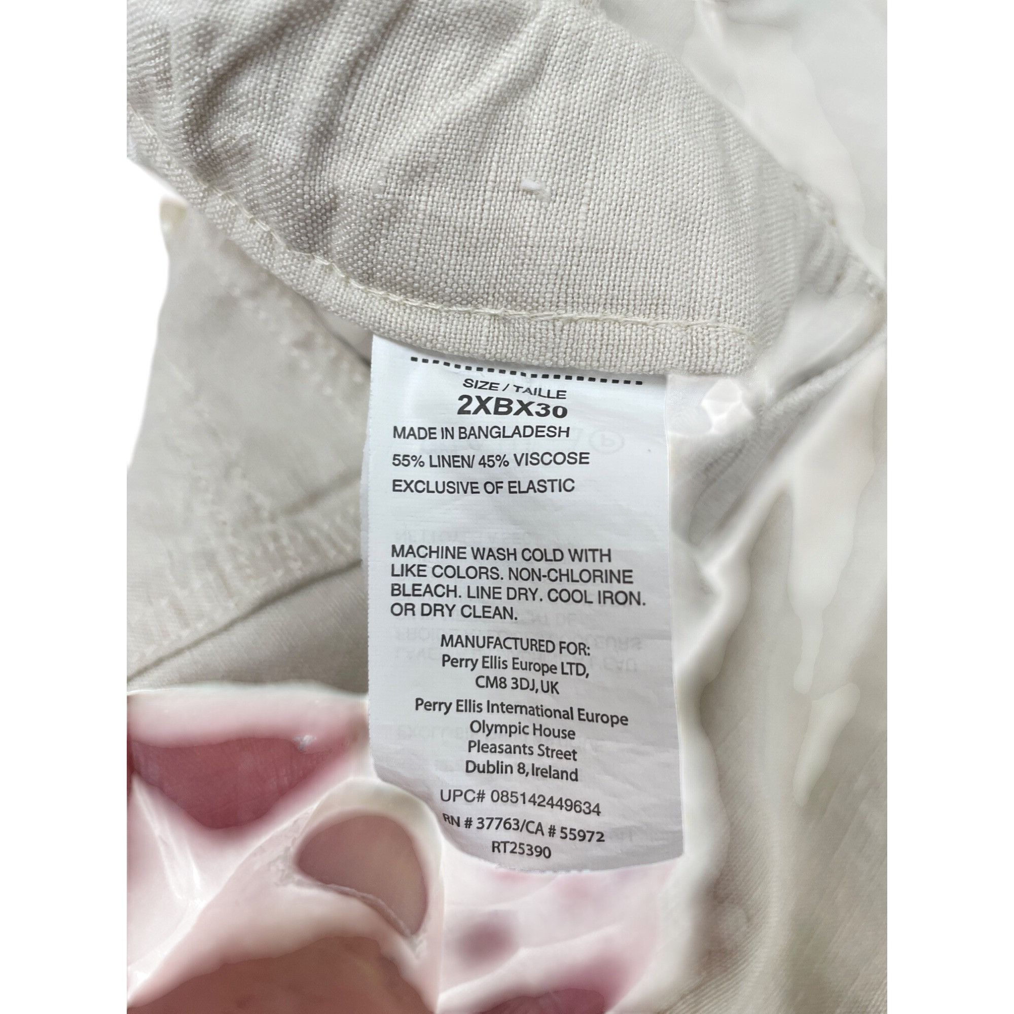 Cubavera Cubavera womans beige Drawstring Linen blend wide leg pants Size 24" / US 00 / IT 34 - 9 Thumbnail