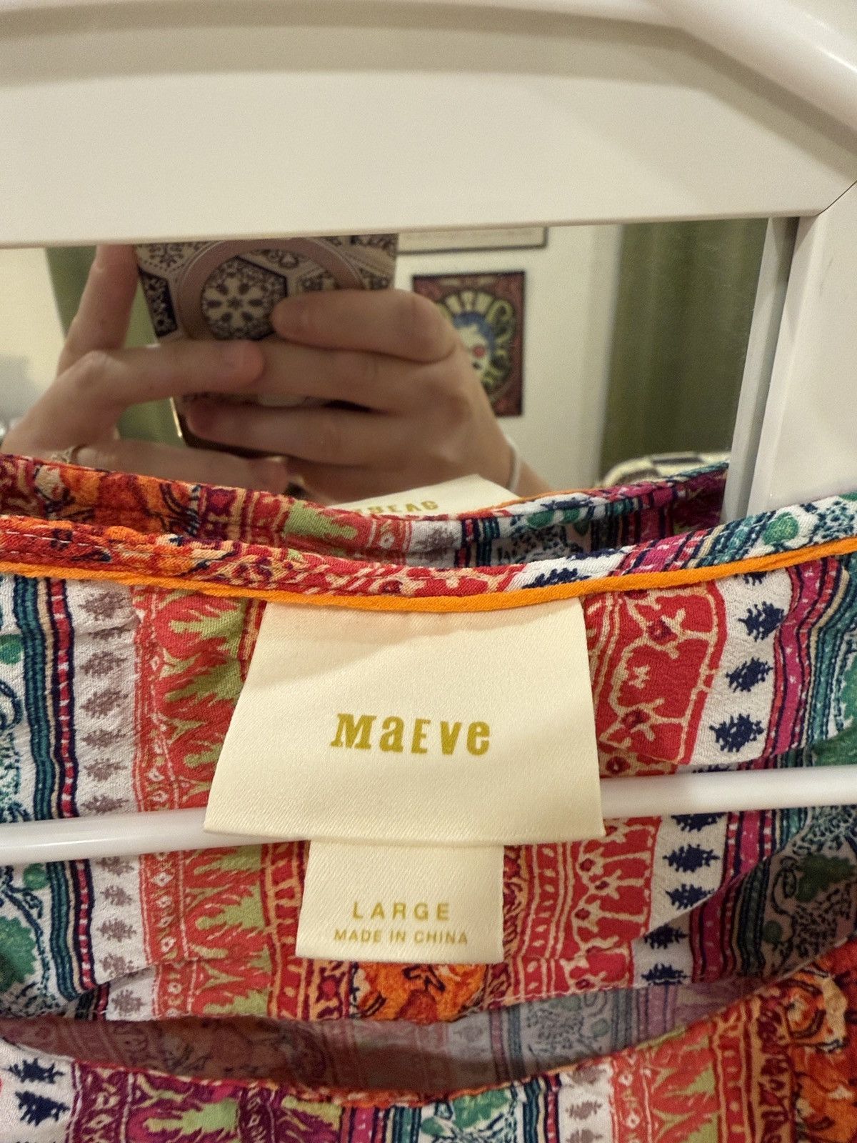 Anthropologie Anthropologie Maeve Milla Printed Tribal Top Size Large Size L / US 10 / IT 46 - 4 Thumbnail