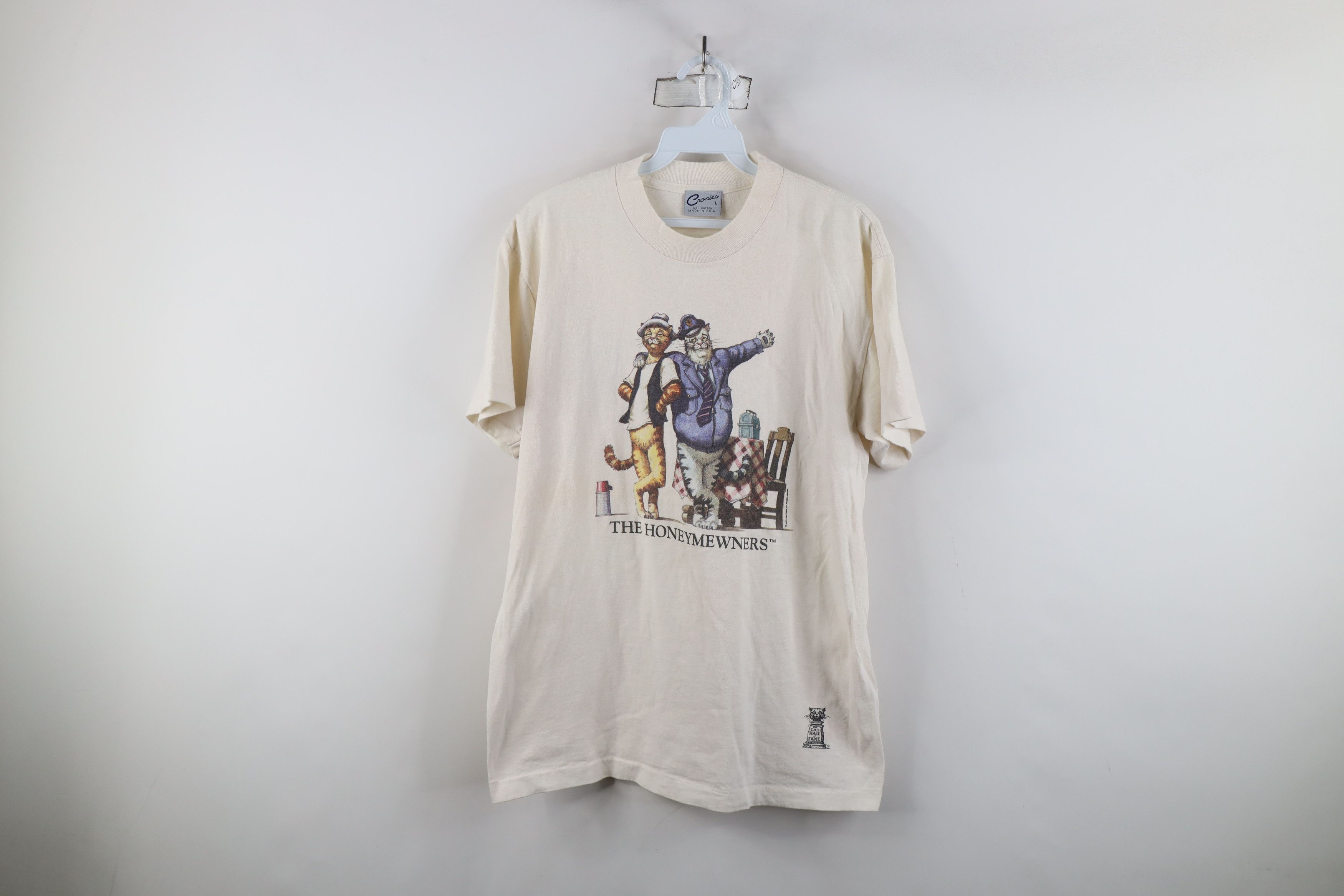 Vintage Vintage 90s Streetwear Honeymewners Kitten Funny T-Shirt USA Size US L / EU 52-54 / 3 - 1 Thumbnail