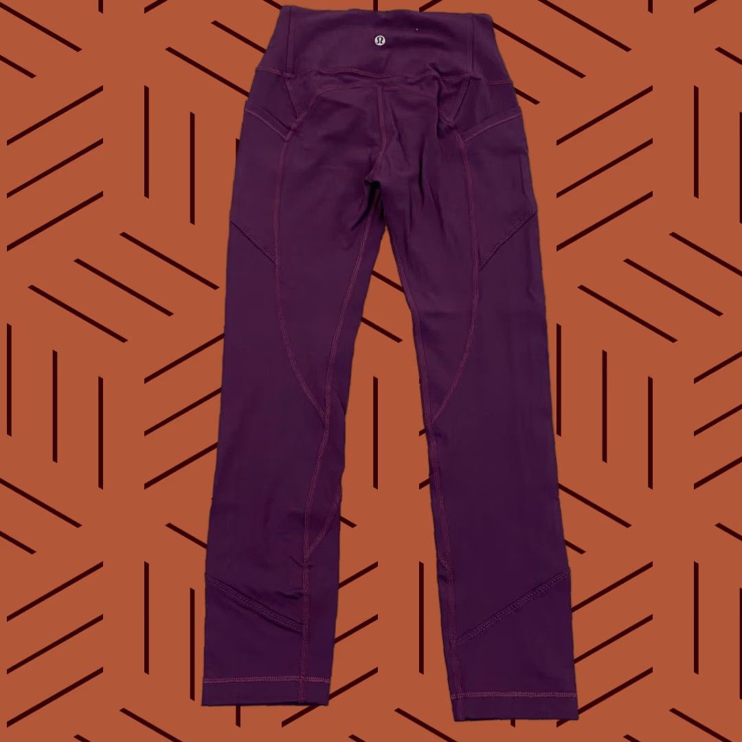 Lululemon Lululemon All The Right Places Pant II Leggings Capris Womens 4 Purple Logo Athletic Wear, Regular, 23.5 Inseam Size 27" / US 4 / IT 40 - 1 Thumbnail