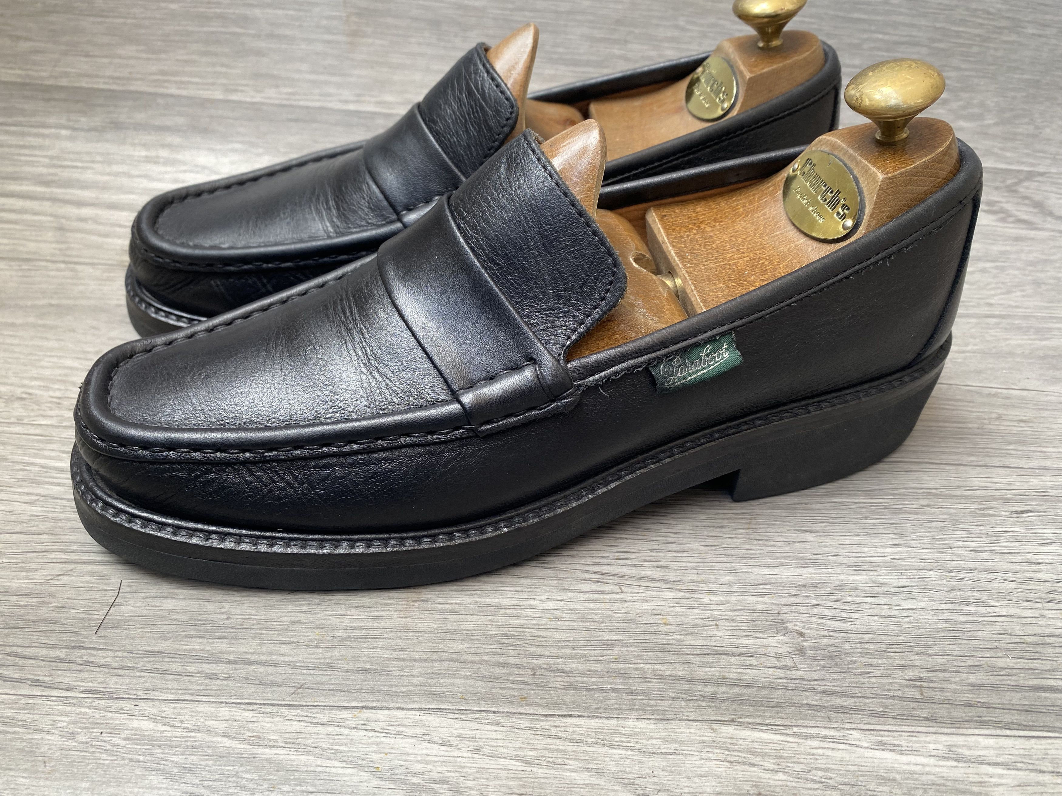 Paraboot Paraboot reims black leather penny loafers sz 40 Size US 7 / EU 40 - 1 Thumbnail