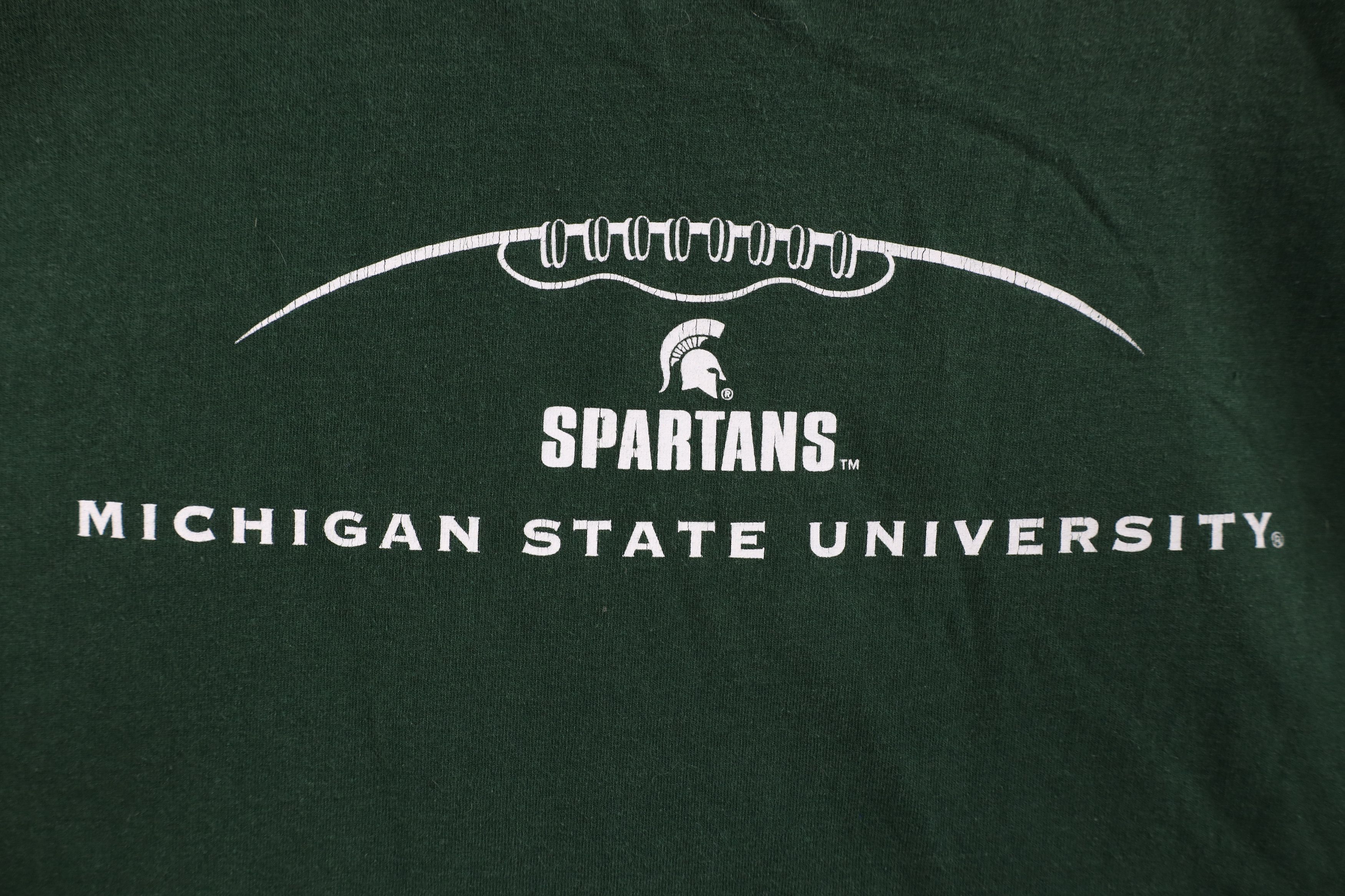 Vintage Vintage 90s Michigan State University Long Sleeve T-Shirt Size US XXL / EU 58 / 5 - 4 Thumbnail