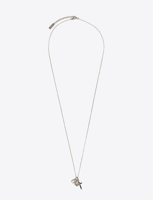 Saint Laurent Paris o1bcso1str1224 Size: OS/Charm Necklace in Silver Size ONE SIZE - 1 Thumbnail