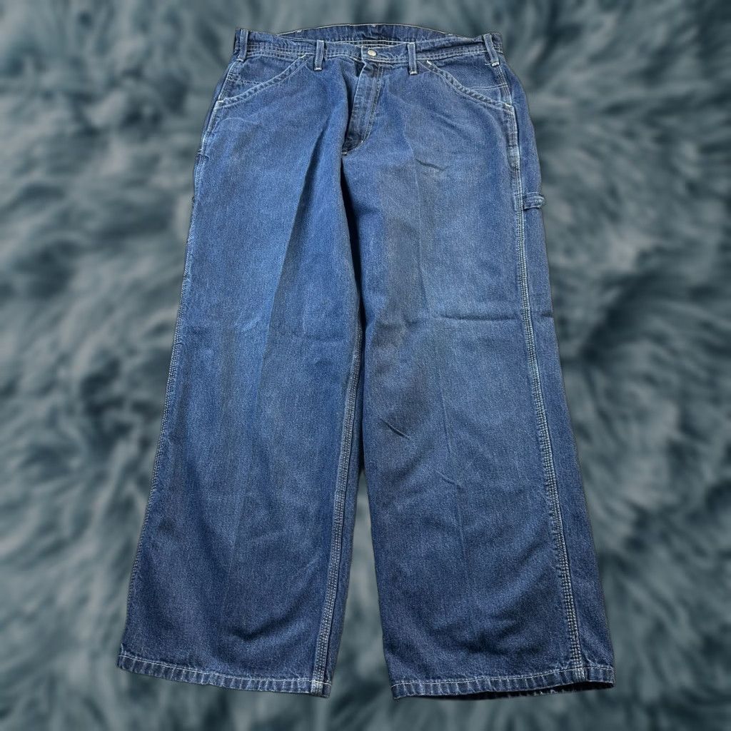 Polo Ralph Lauren VINTAGE Polo Ralph Lauren Jeans Mens 36x30 Denim Carpenter Y2K Baggy Wide Leg Jeans Size US M / EU 48-50 / 2 - 1 Thumbnail