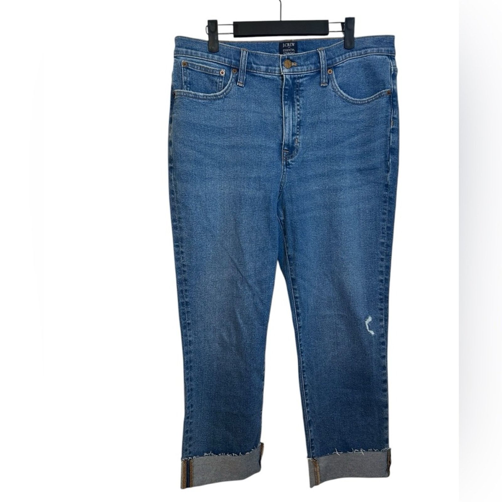 J.Crew J.Crew Essential Straight Leg Cuffed Jeans Size 31" - 1 Thumbnail
