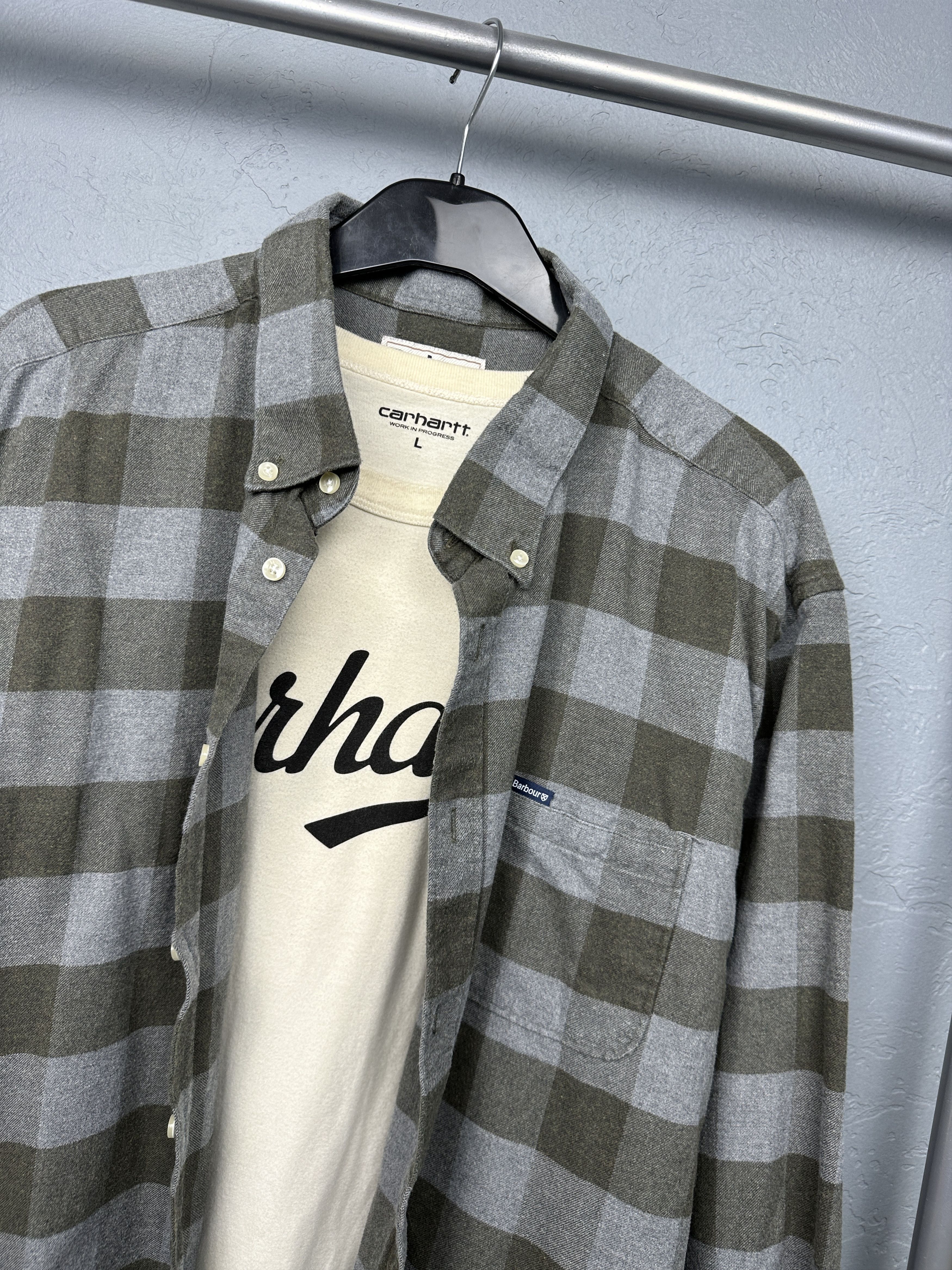 Barbour Barbour Mens Flannel Plaid Shirt Size 3XL Size US XXL / EU 58 / 5 - 2 Thumbnail
