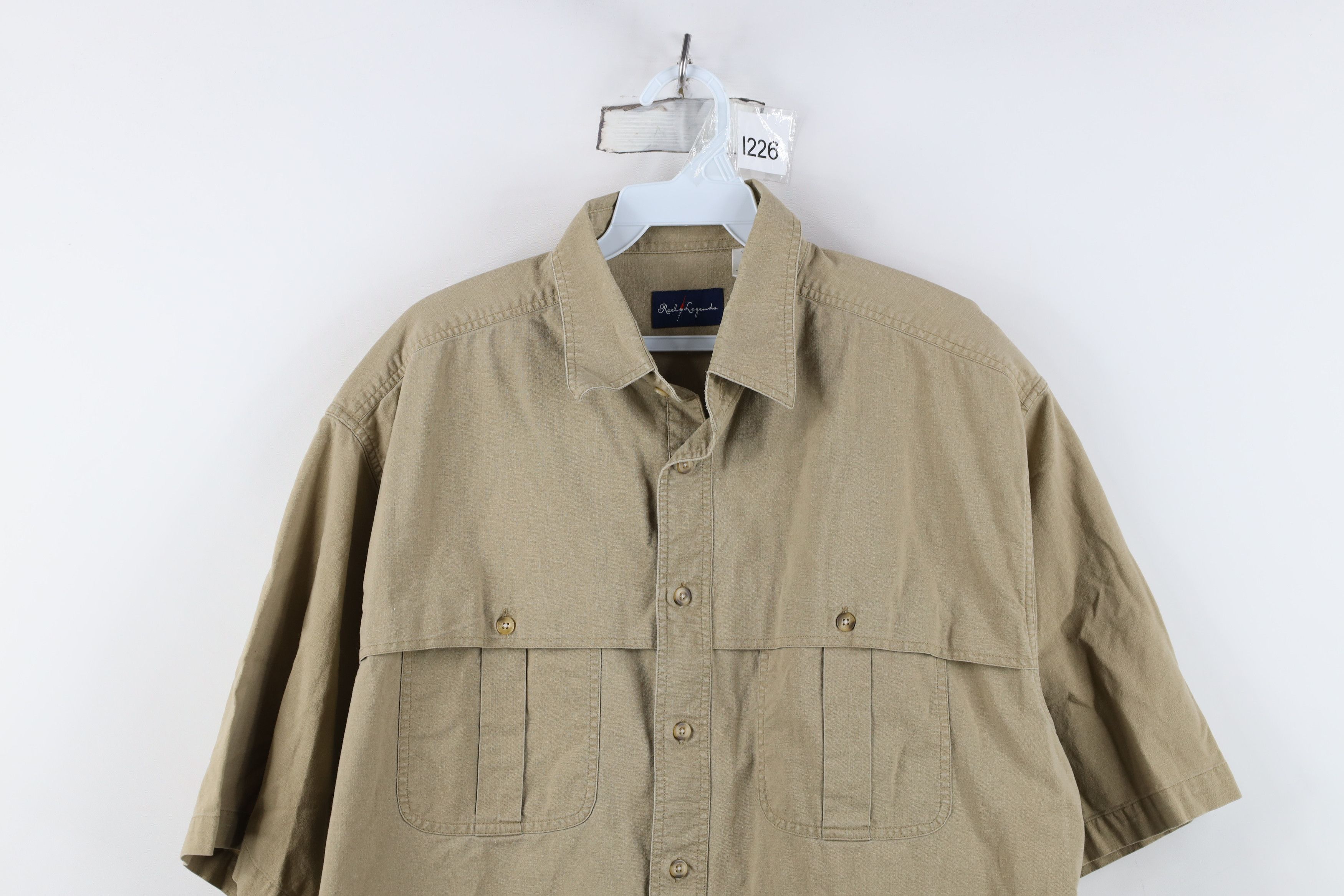 Vintage Vintage 90s Y2K Streetwear Canvas Short Sleeve Button Shirt Size US L / EU 52-54 / 3 - 2 Thumbnail