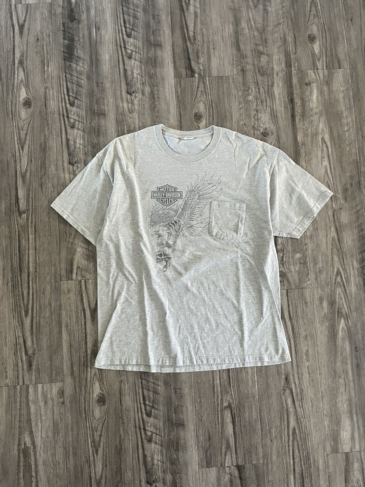 Harley Davidson Vintage 90s Landers Harley Davidson Tee Size US XXL / EU 58 / 5 - 2 Thumbnail