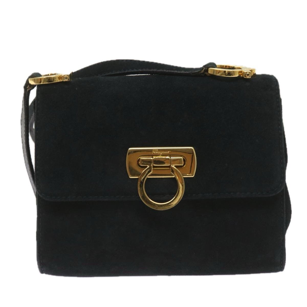 Salvatore Ferragamo Salvatore Ferragamo Gancini Shoulder Bag Suede Size ONE SIZE - 1 Thumbnail