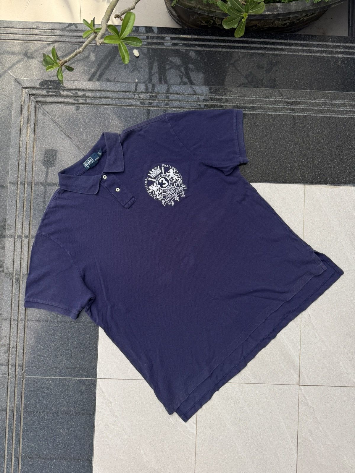 Polo Ralph Lauren 90’s POLO RL ROYAL MULTI LOGO Y2K VINTAGE RETRO RUGBY TSHIRT Size US XXL / EU 58 / 5 - 1 Thumbnail