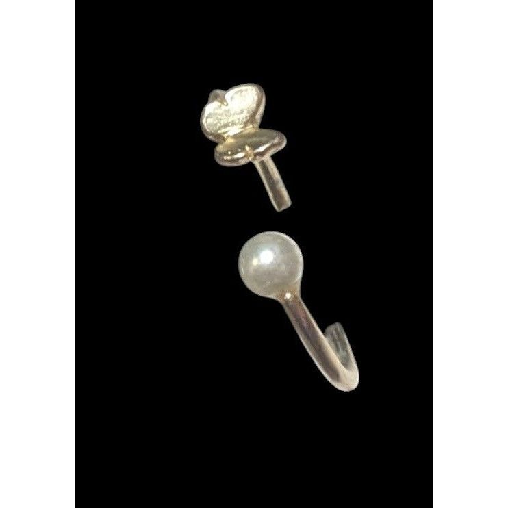 Other Minimalist Butterfly Faux Pearl Open Top Gold Tone Ring Size Size ONE SIZE - 11 Thumbnail