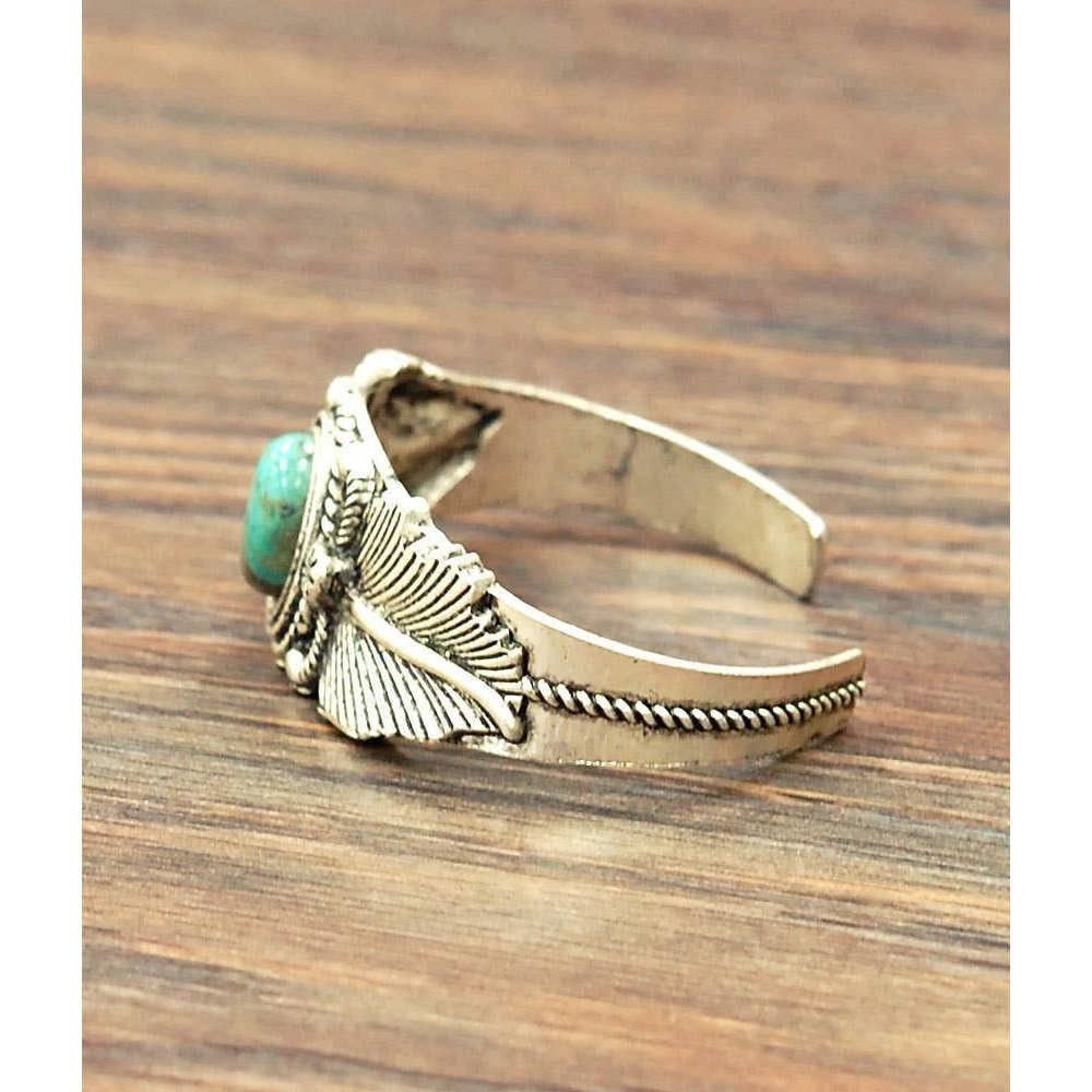 Other Turquoise Cuff Bracelet - Authentic Navajo Style, Boho Nativ Size ONE SIZE - 5 Thumbnail