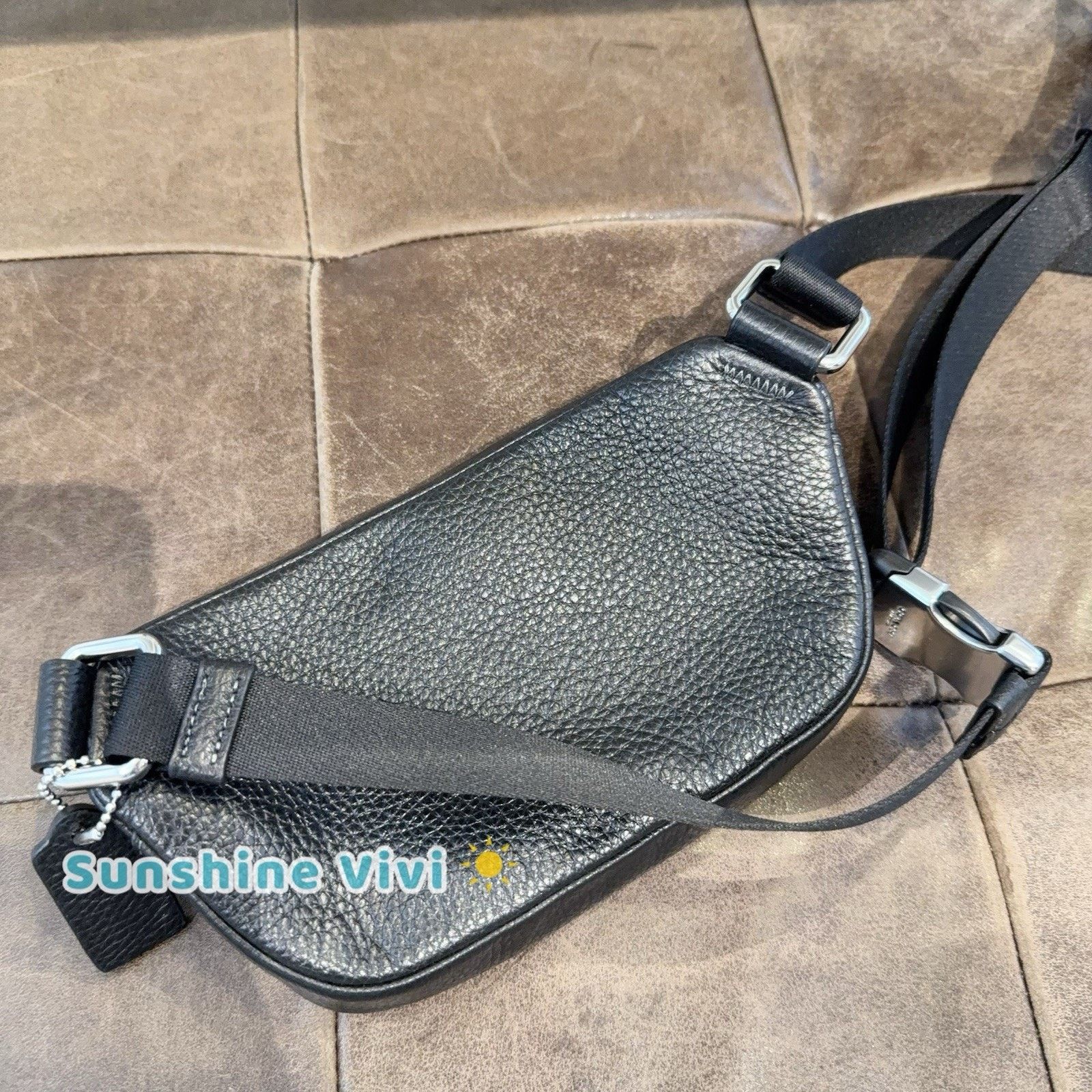Coach NWT COACH Men Elias Mini Belt Leather Crossbody CR190 Black Size ONE SIZE - 3 Thumbnail